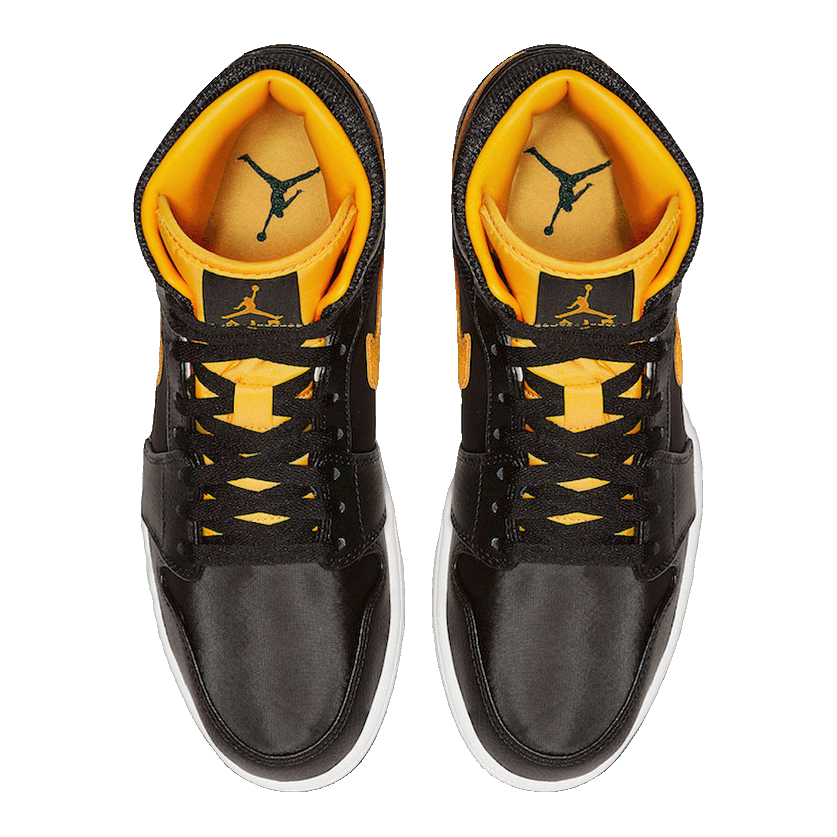 Nike Air Jordan 1 Mid Black University Gold Oben