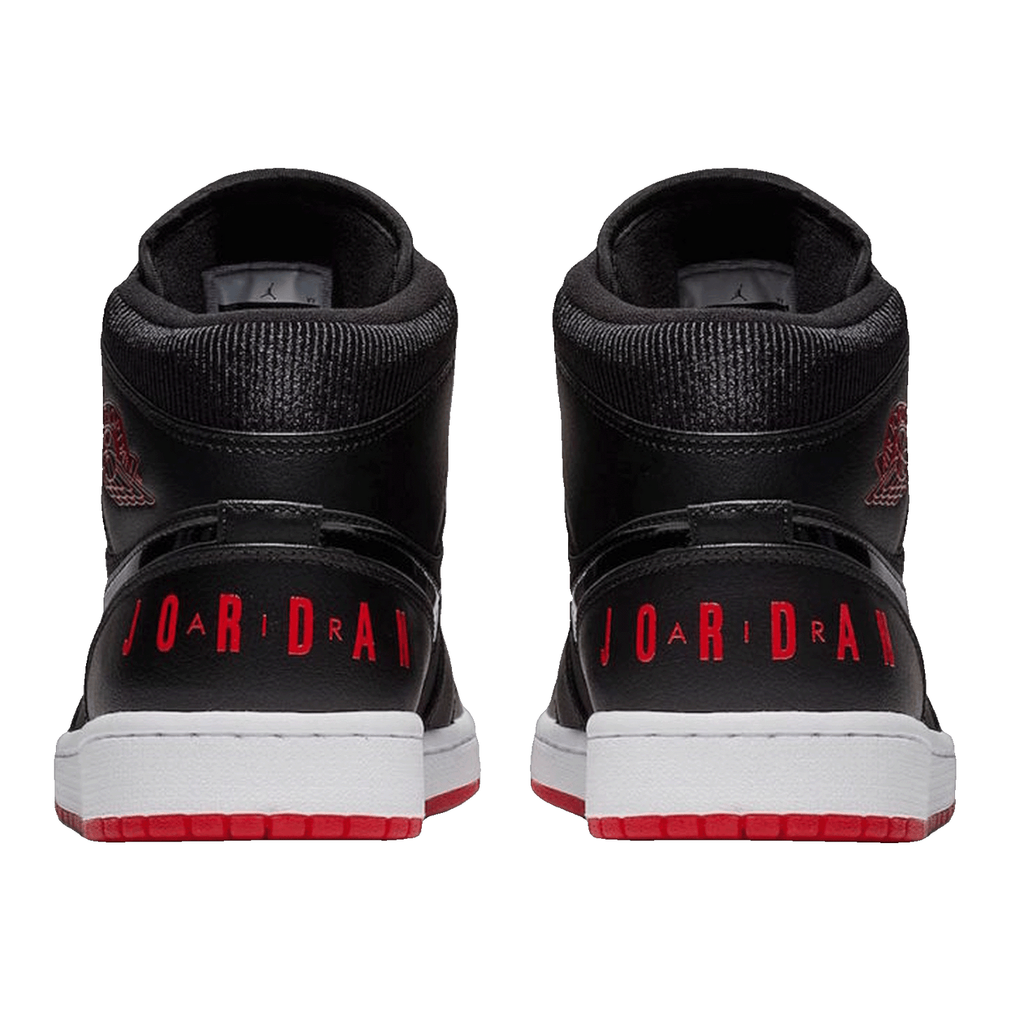 Nike Air Jordan 1 Mid Black University Red Back