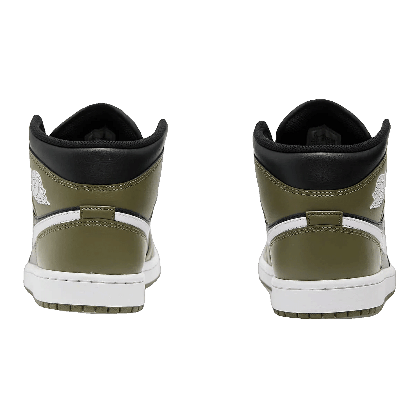 Nike Air Jordan 1 Mid Black White Olive Back