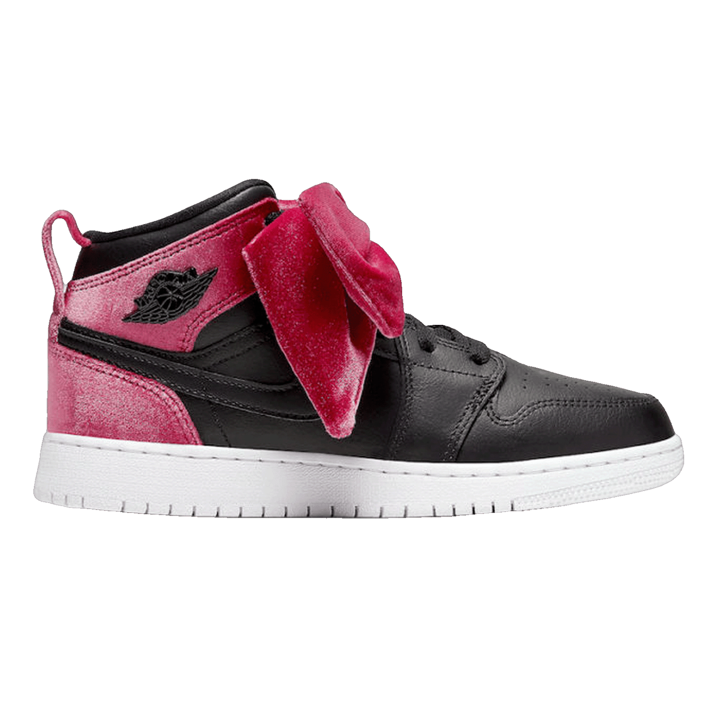 Nike Air Jordan 1 Mid Bow Black Noble Red (GS)
