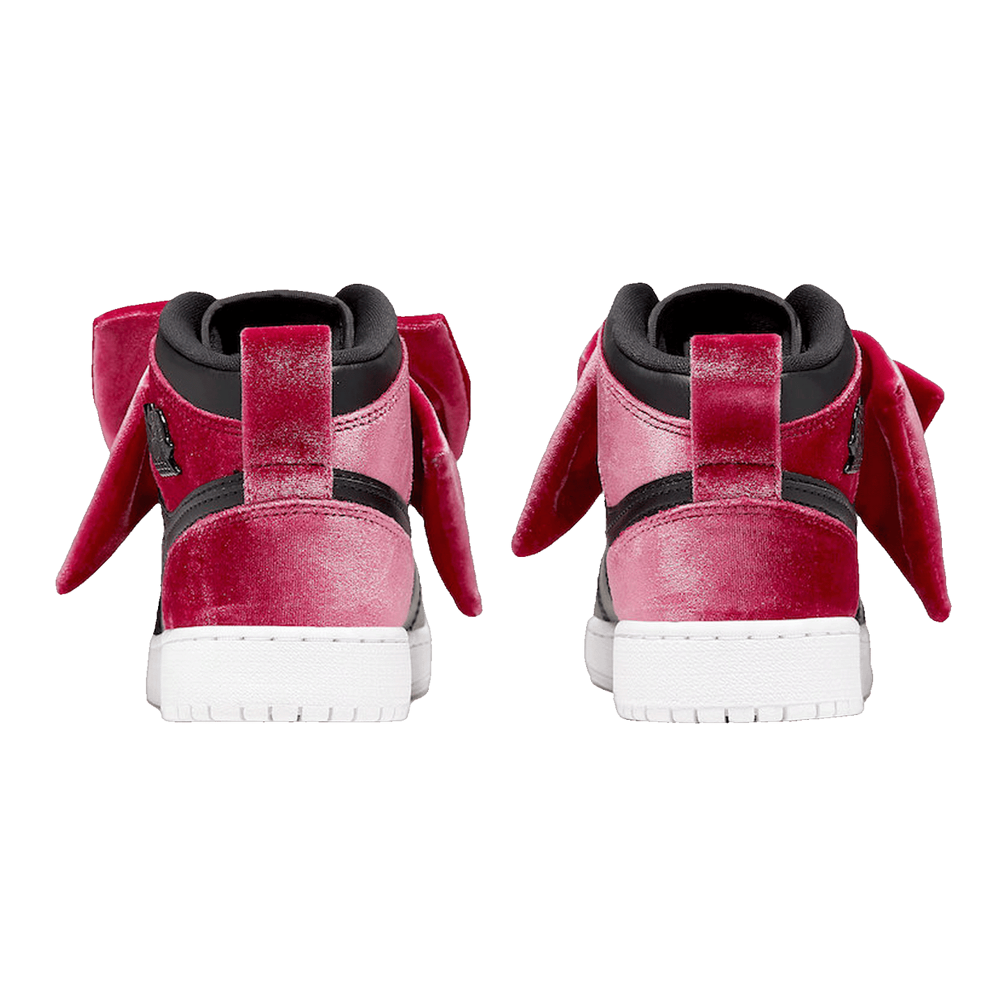 Nike Air Jordan 1 Mid Bow Black Noble Red (GS) Back