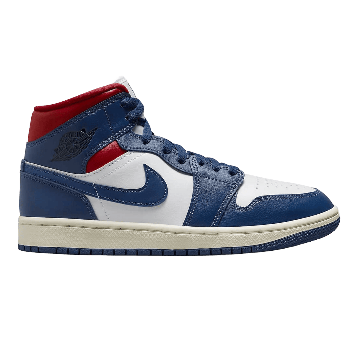 Nike Air Jordan 1 Mid French Blue Gym Red (W)