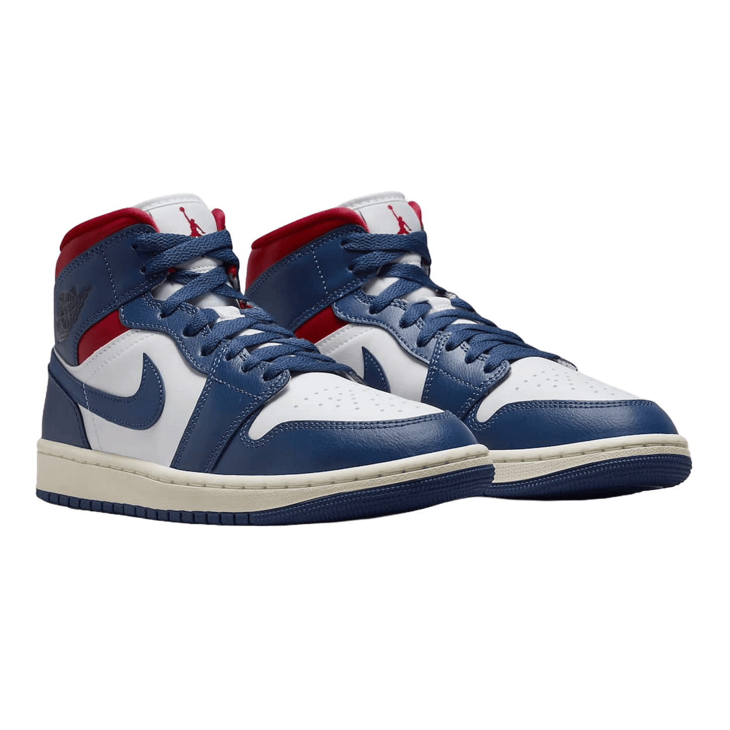 Nike Air Jordan 1 Mid French Blue Gym Red (W) Side