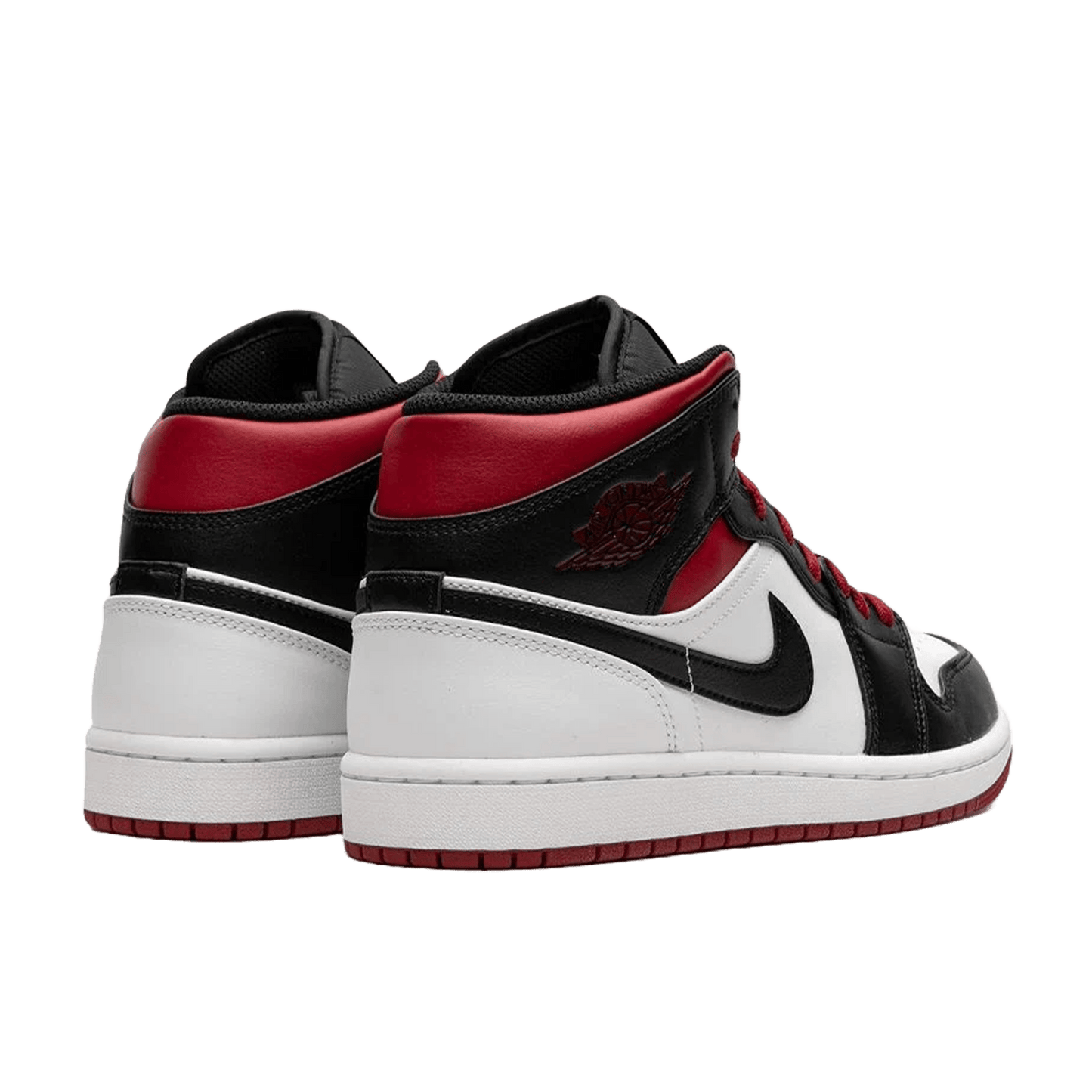 Nike Air Jordan 1 Mid Gym Red Black Toe Back