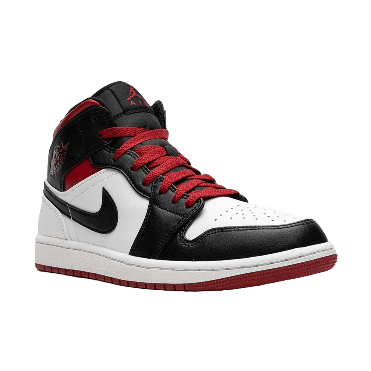 Nike Air Jordan 1 Mid Gym Red Black Toe Side