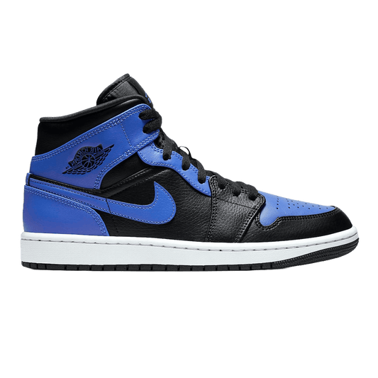 Nike Air Jordan 1 Mid Hyper Royal Tumbled Leather