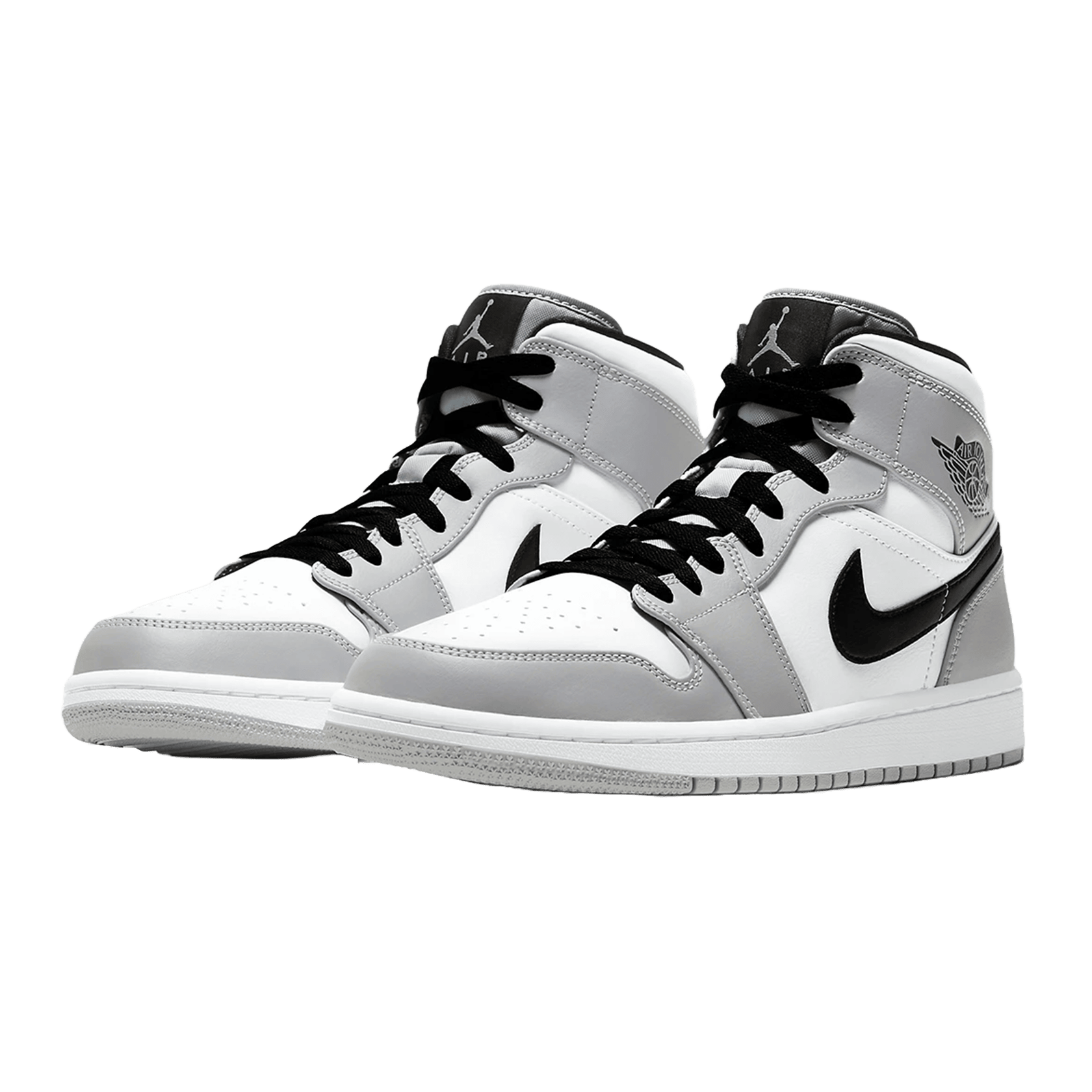Nike Air Jordan 1 Mid Light Smoke Grey (GS) Side