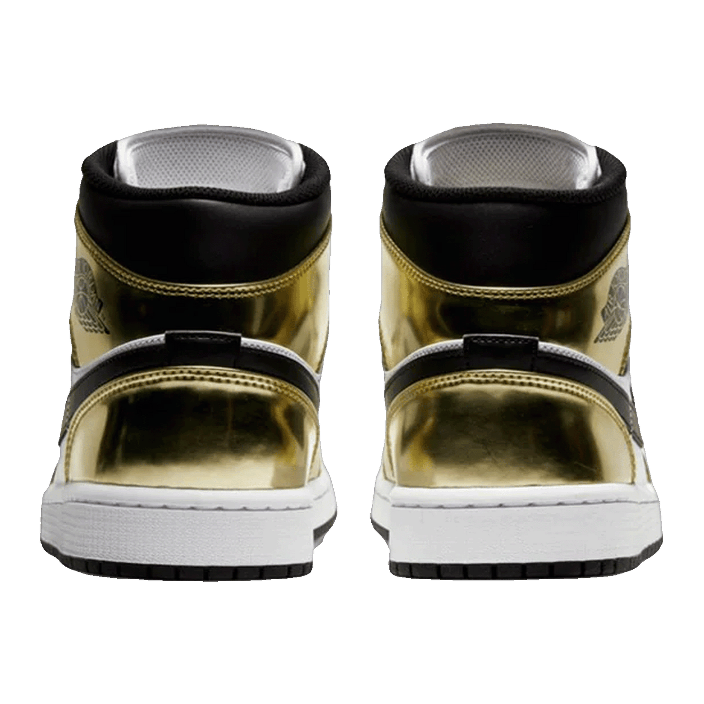 Nike Air Jordan 1 Mid Metallic Gold Black White (GS) Back