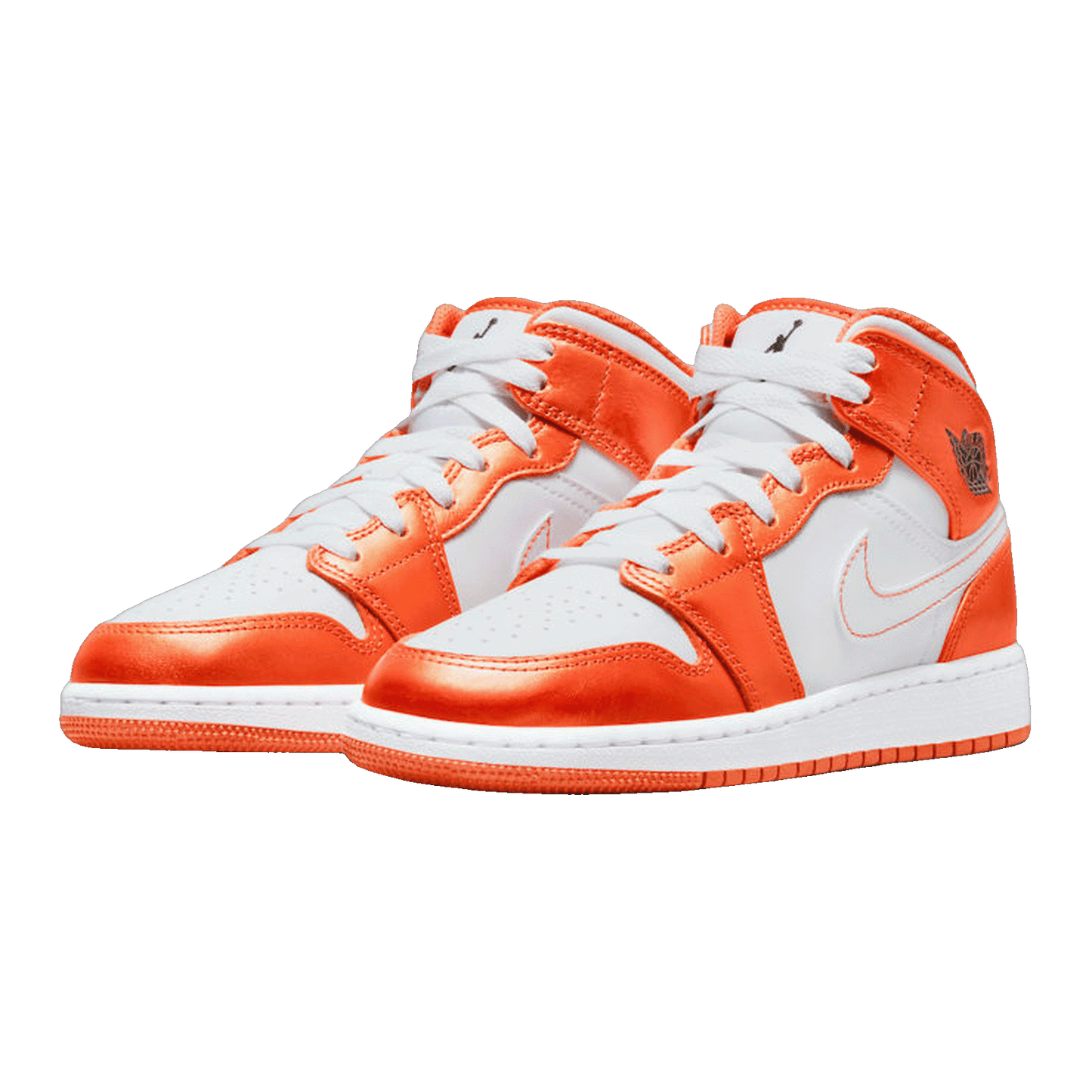Nike Air Jordan 1 Mid Metallic Orange (GS) Side