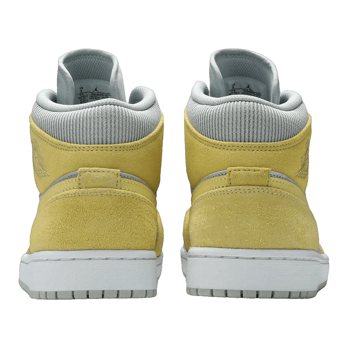 Nike Air Jordan 1 Mid Mixed Textures Yellow Back