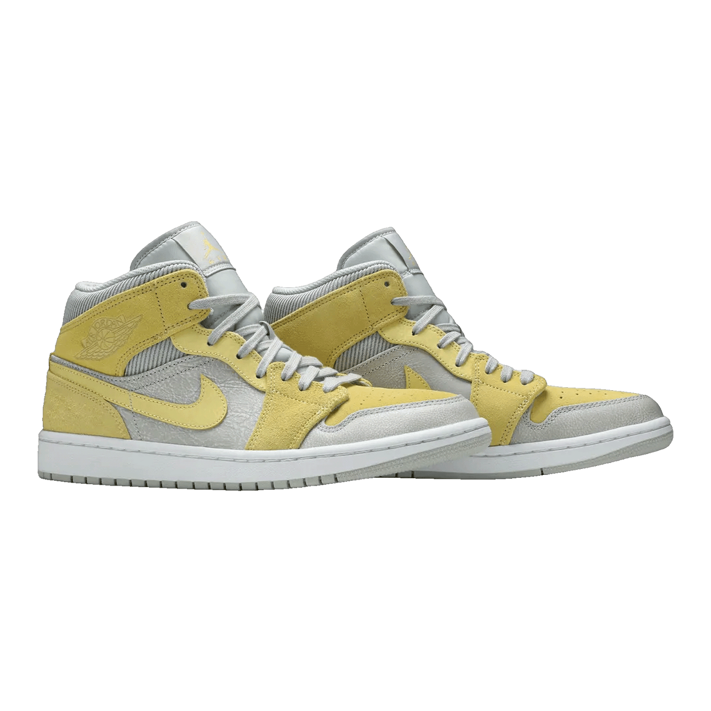 Nike Air Jordan 1 Mid Mixed Textures Yellow Side