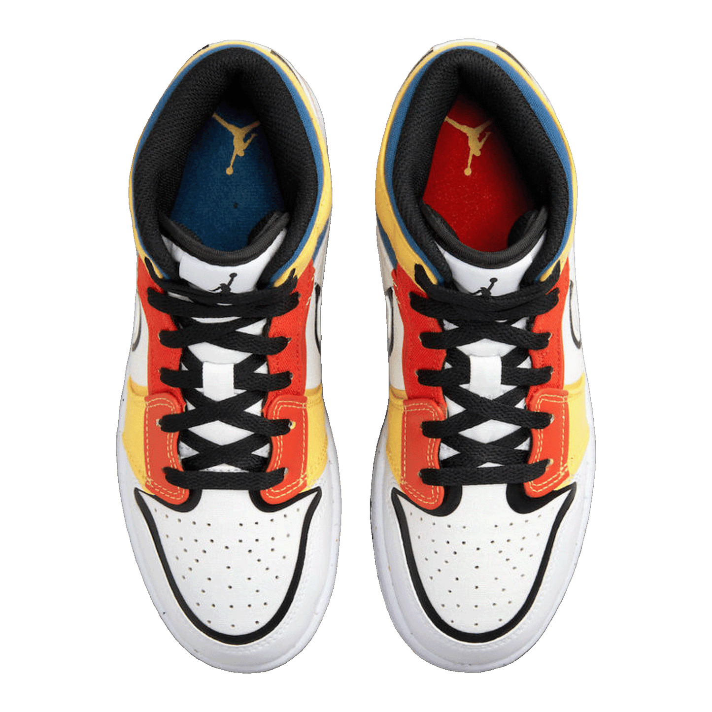 Nike Air Jordan 1 Mid Multi-Color Canvas (GS) Oben
