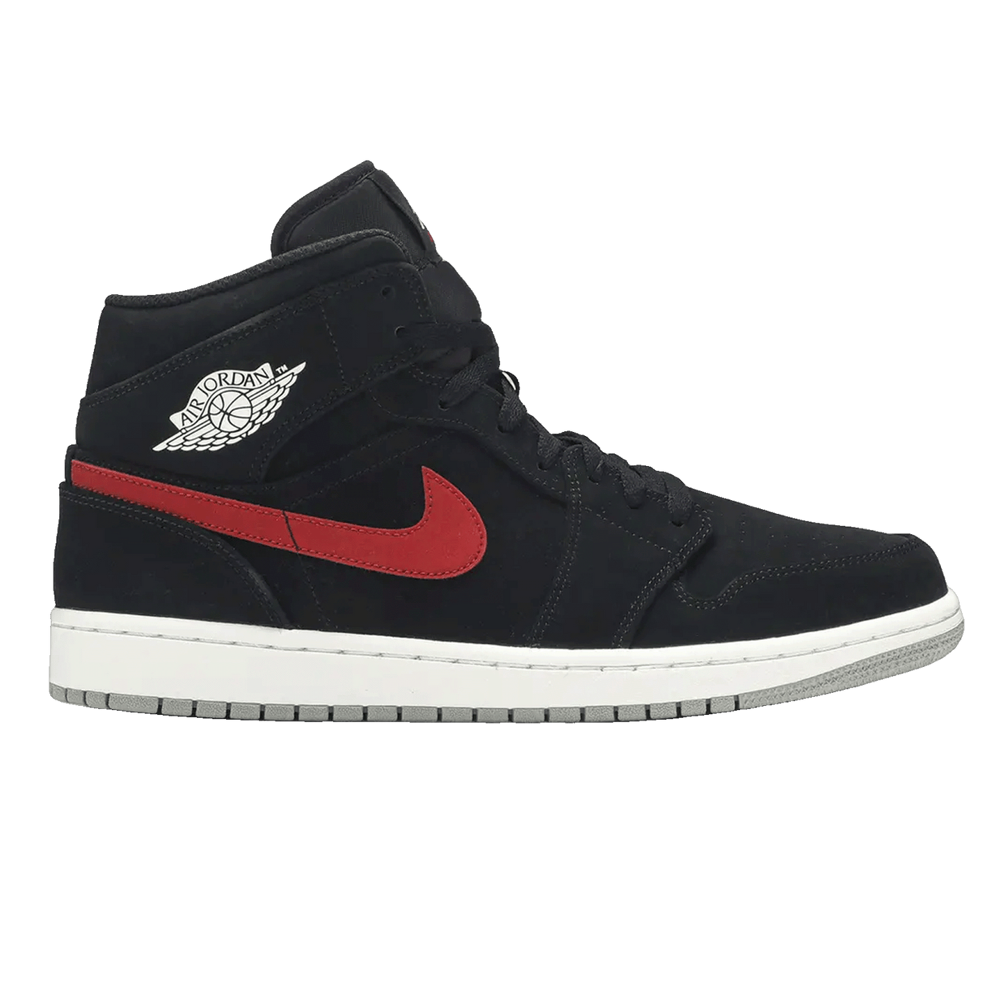 Nike Air Jordan 1 Mid Multi-Color Swoosh Black (GS)