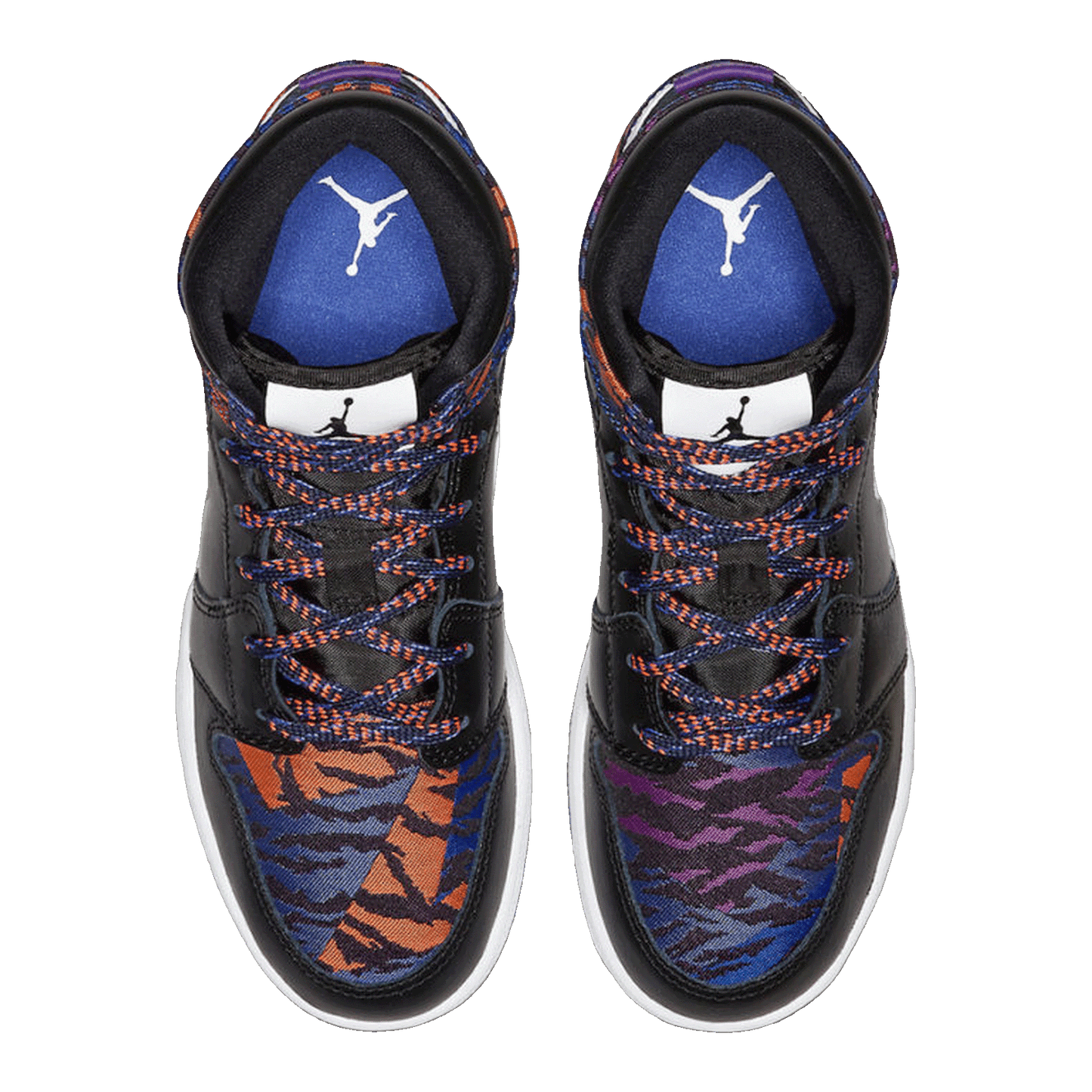 Nike Air Jordan 1 Mid Multi-Color Tiger Stripe (GS) Oben