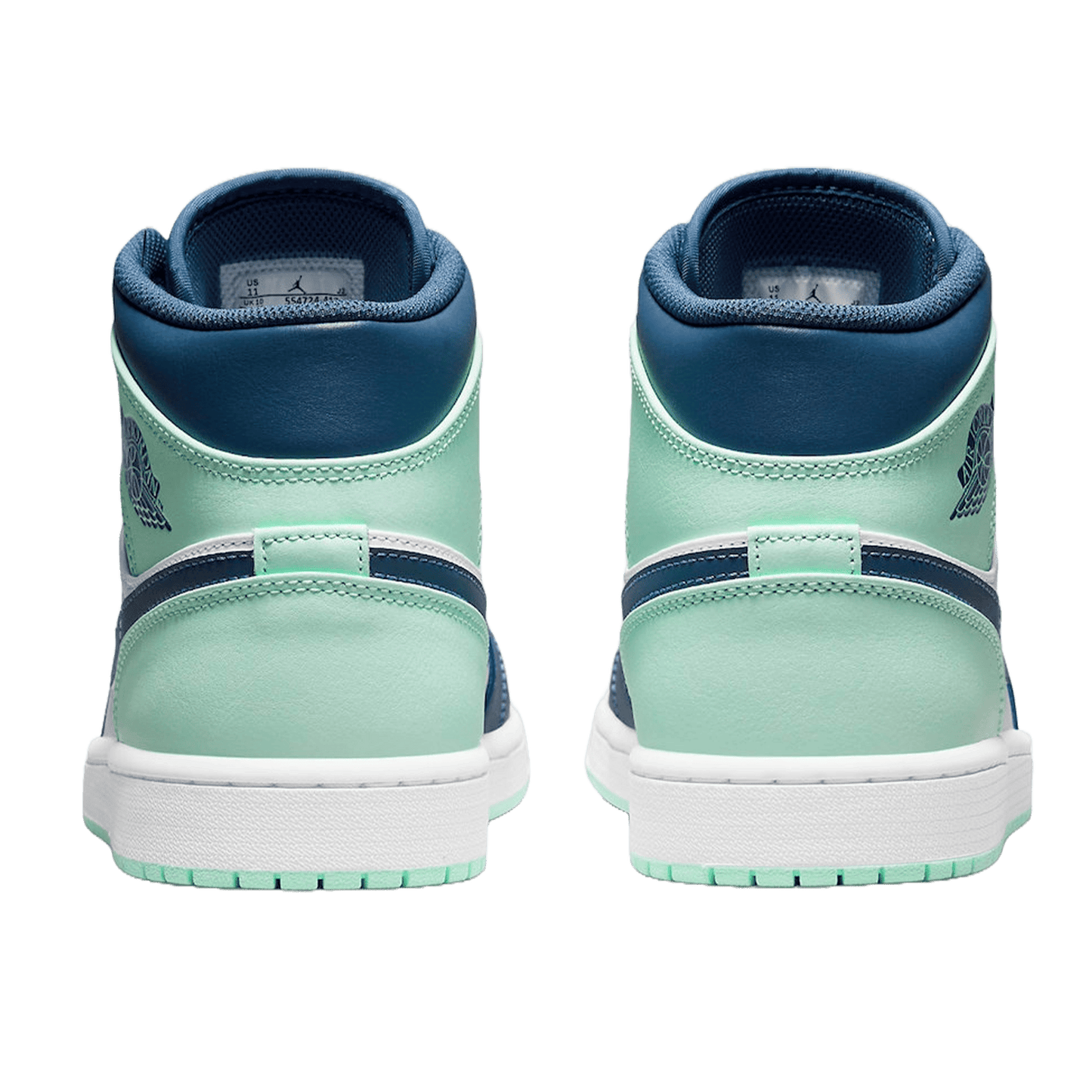 Nike Air Jordan 1 Mid Mystic Navy Mint Foam Back