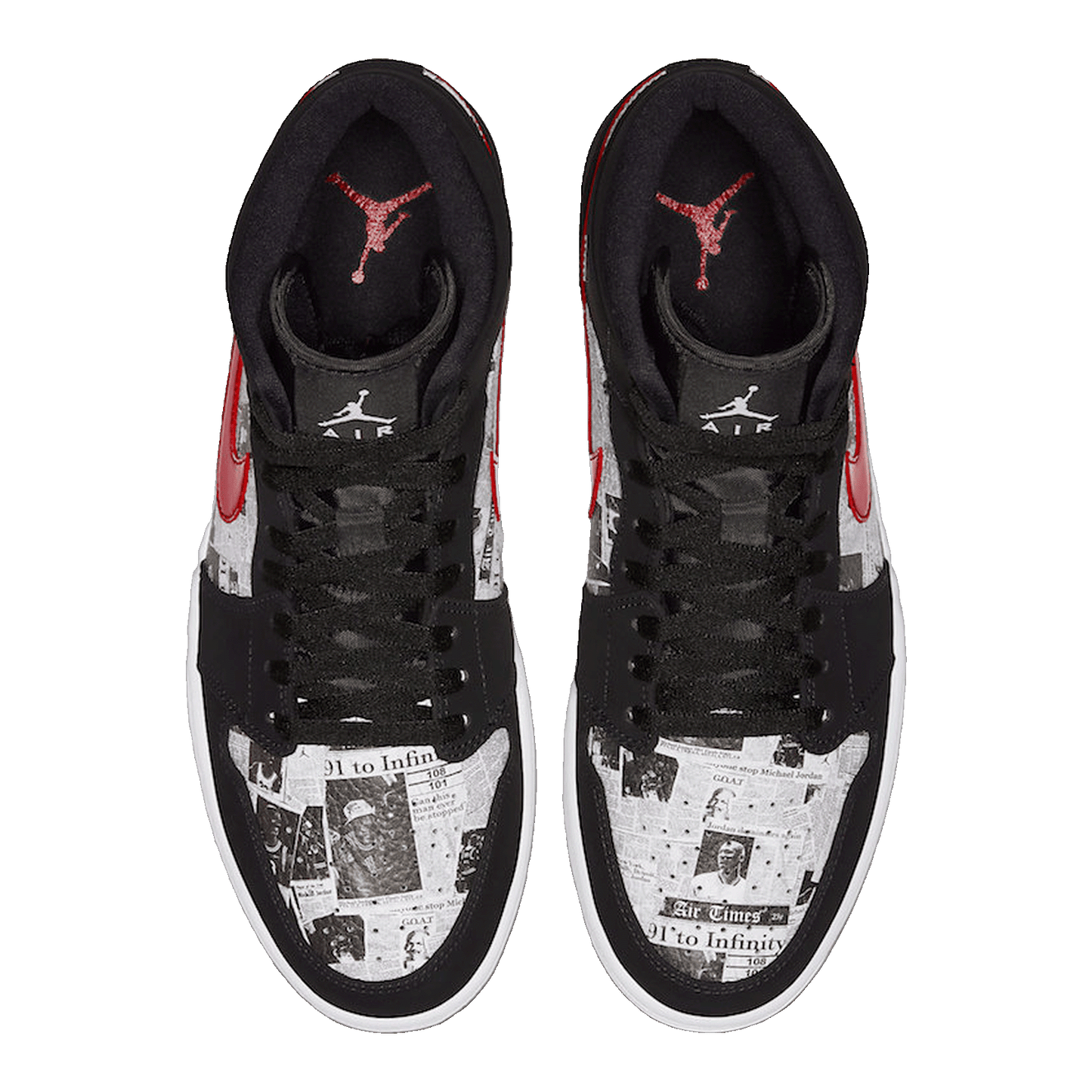 Nike Air Jordan 1 Mid Newspaper Air Times Oben