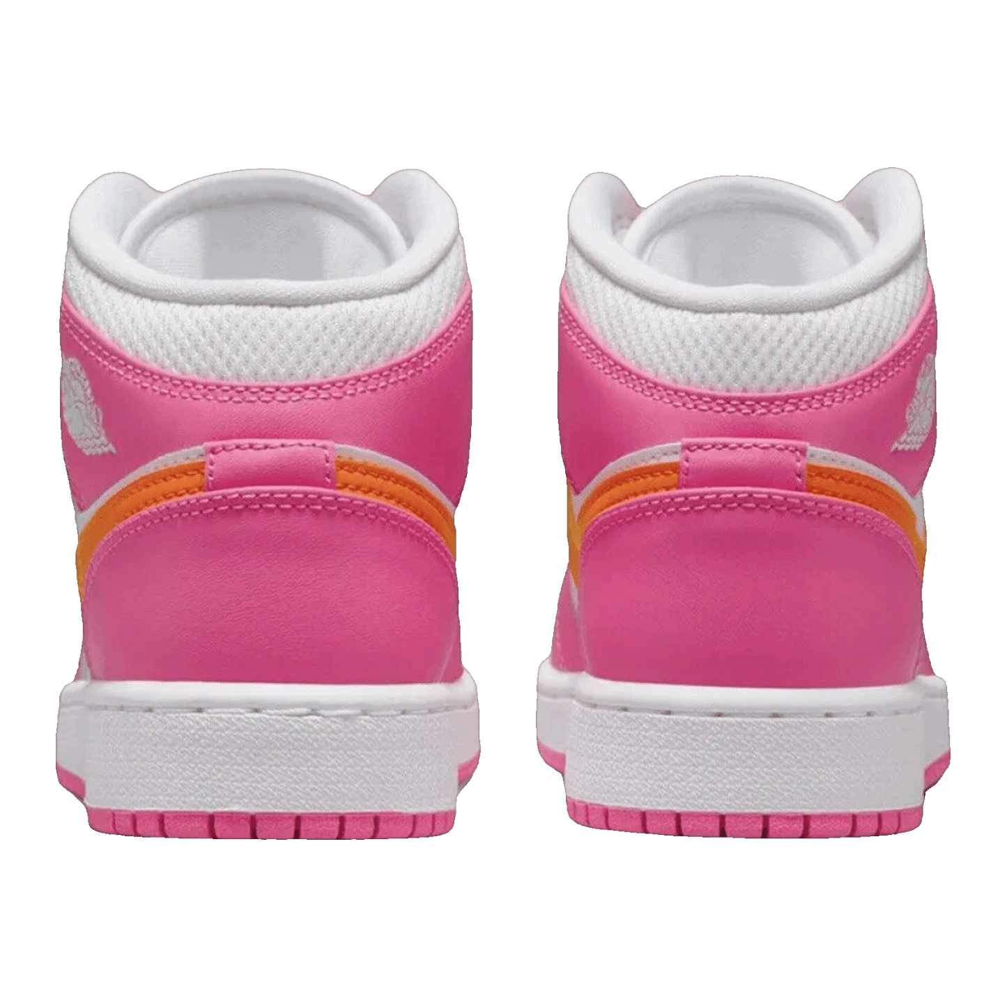 Nike Air Jordan 1 Mid Pinksicle Safety Orange (GS) Back