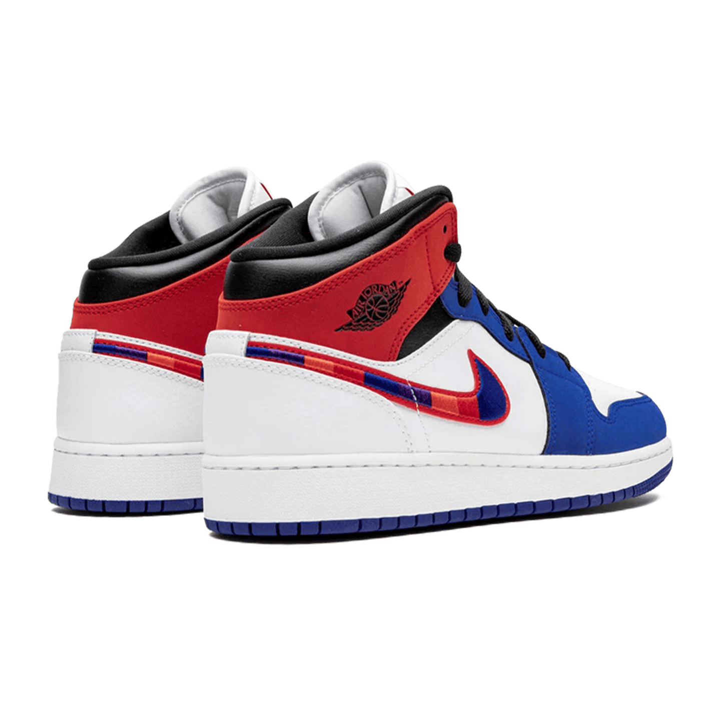 Nike Air Jordan 1 Mid Rush Blue University Red (GS) Back