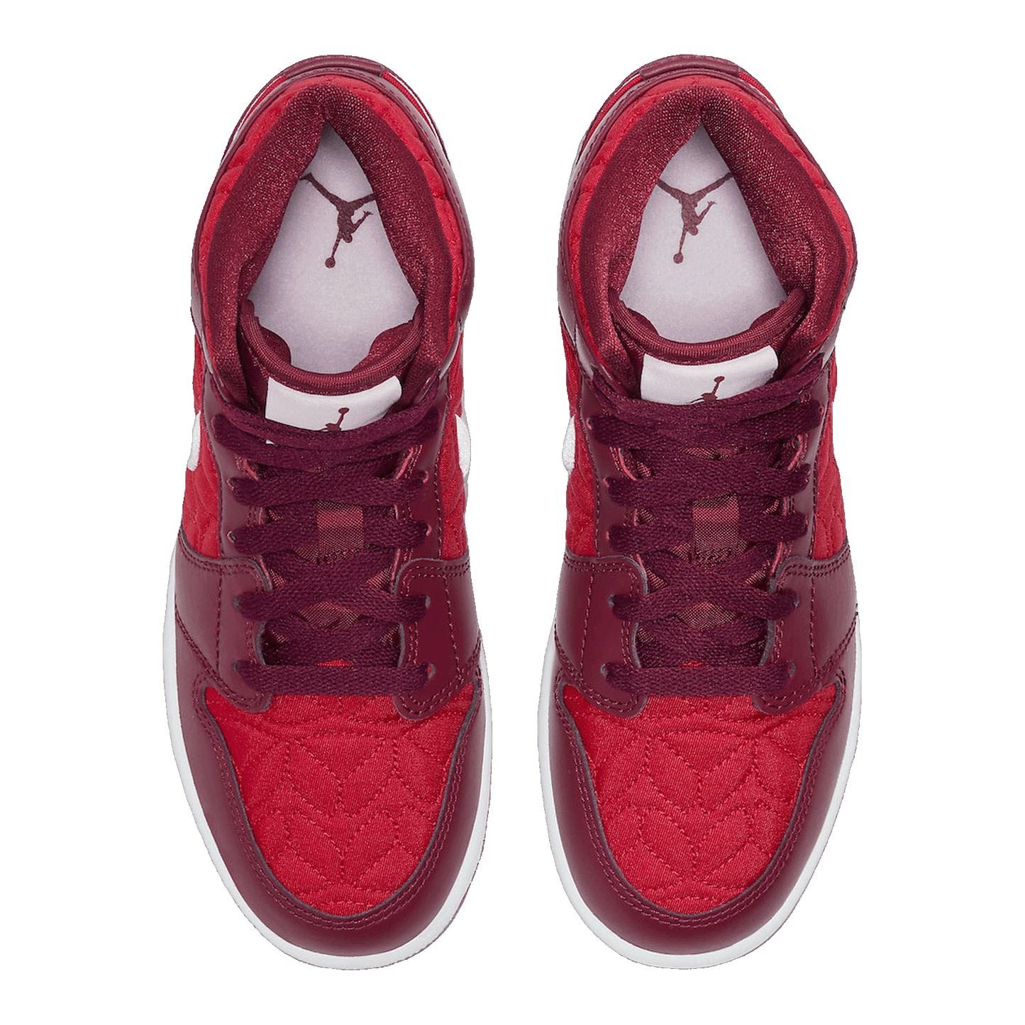 Nike Air Jordan 1 Mid SE Red Quilt (GS) Oben