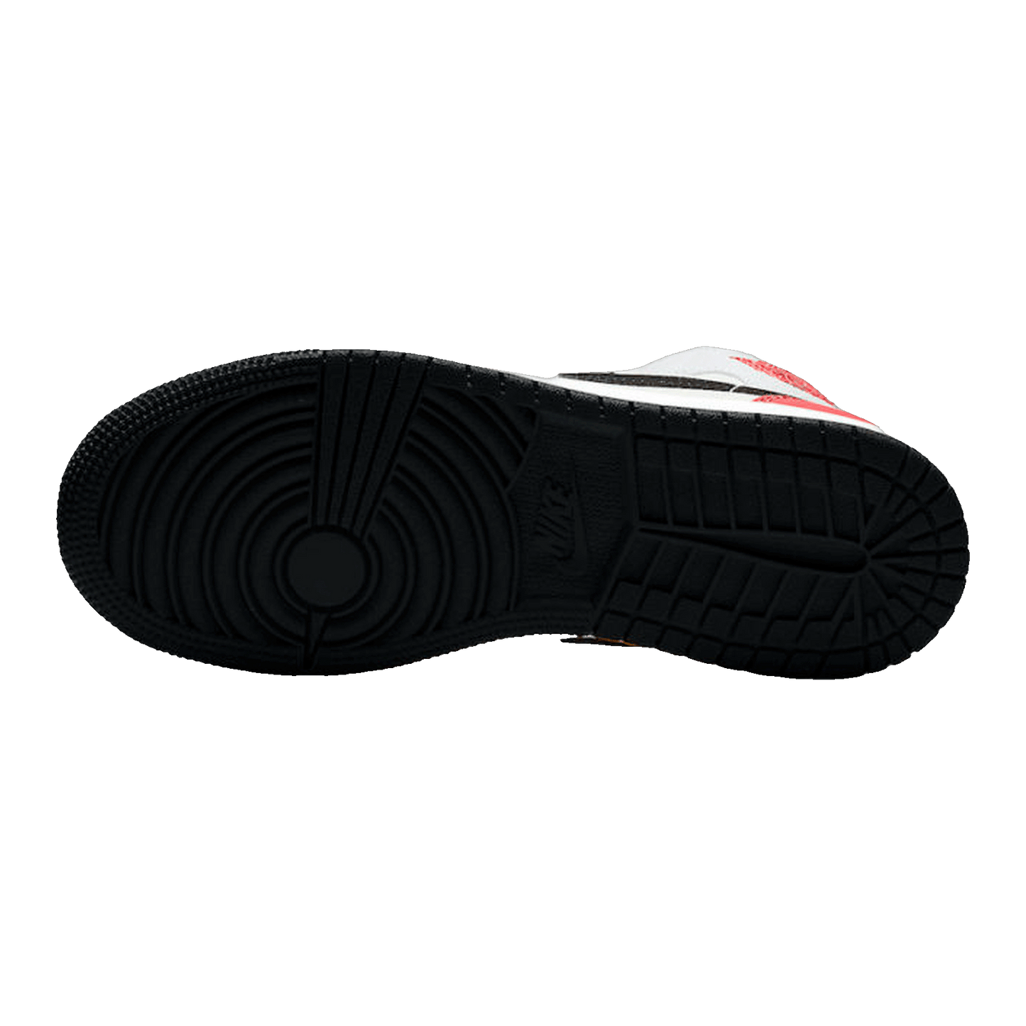 Nike Air Jordan 1 Mid SE White Black Red Spruce (GS) Sohle