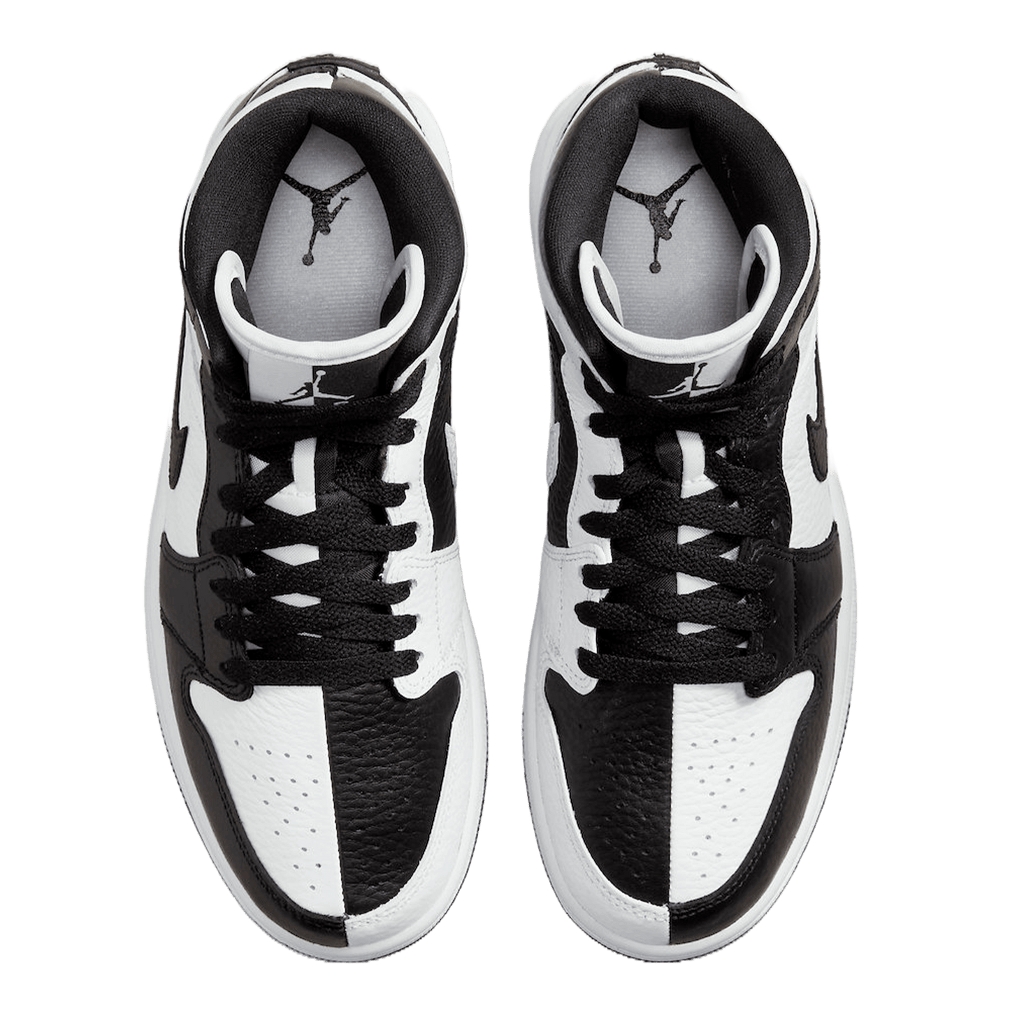 Nike Air Jordan 1 Mid Split Black White (W) Oben