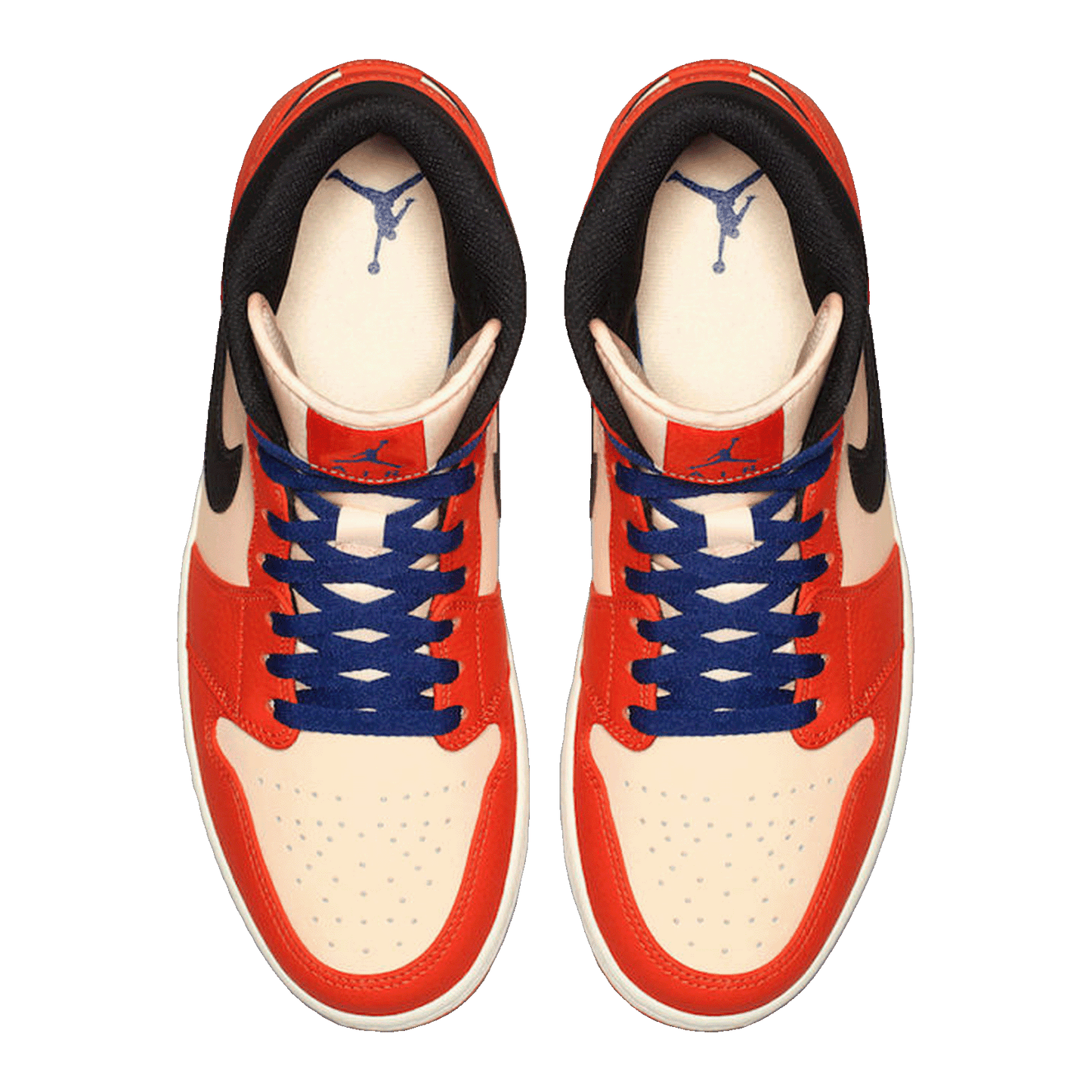 Nike Air Jordan 1 Mid Team Orange Black Oben