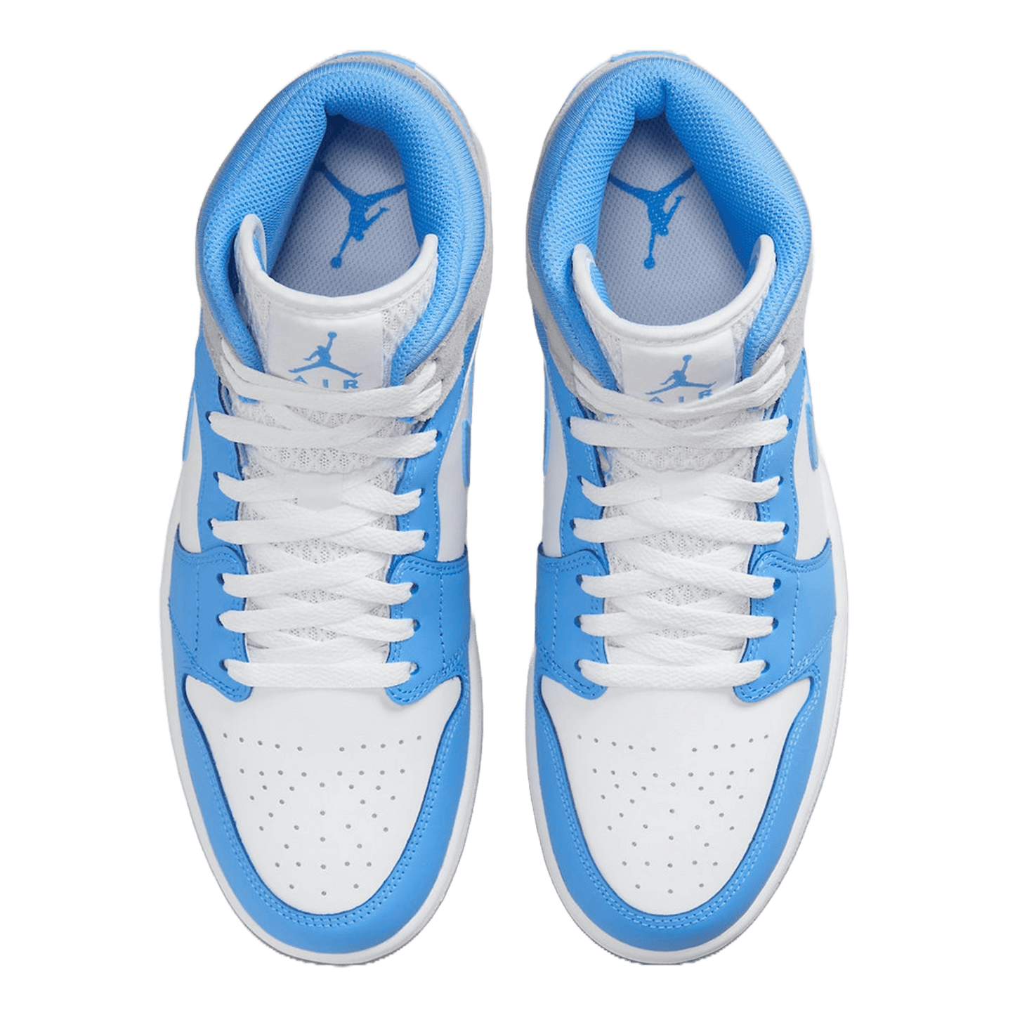 Nike Air Jordan 1 Mid University Blue Grey Oben