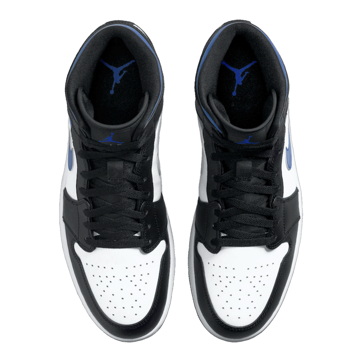 Nike Air Jordan 1 Mid White Black Racer Blue (GS) 554725-140