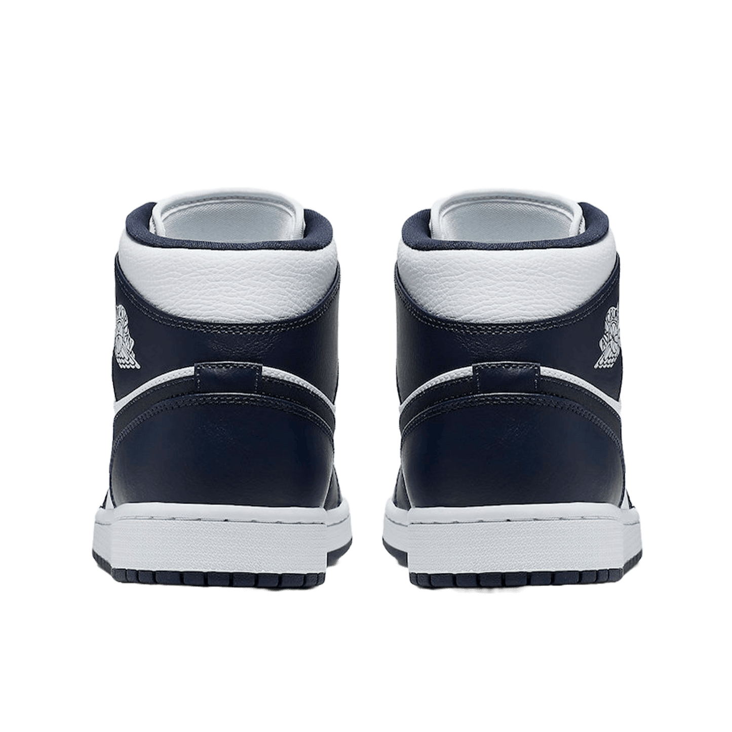 Nike Air Jordan 1 Mid White Metallic Gold Obsidian Back