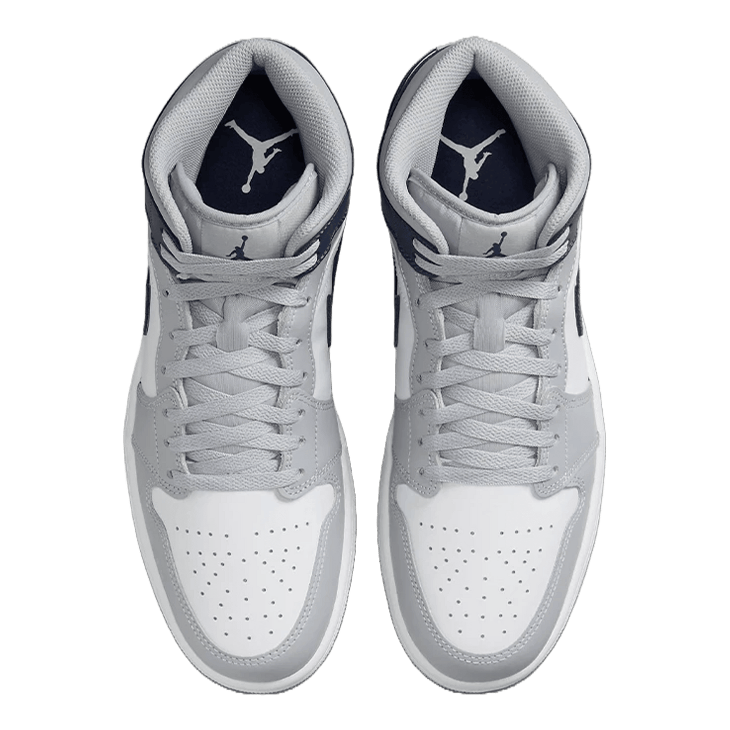 Nike Air Jordan 1 Mid Wolf Grey Midnight Navy Oben