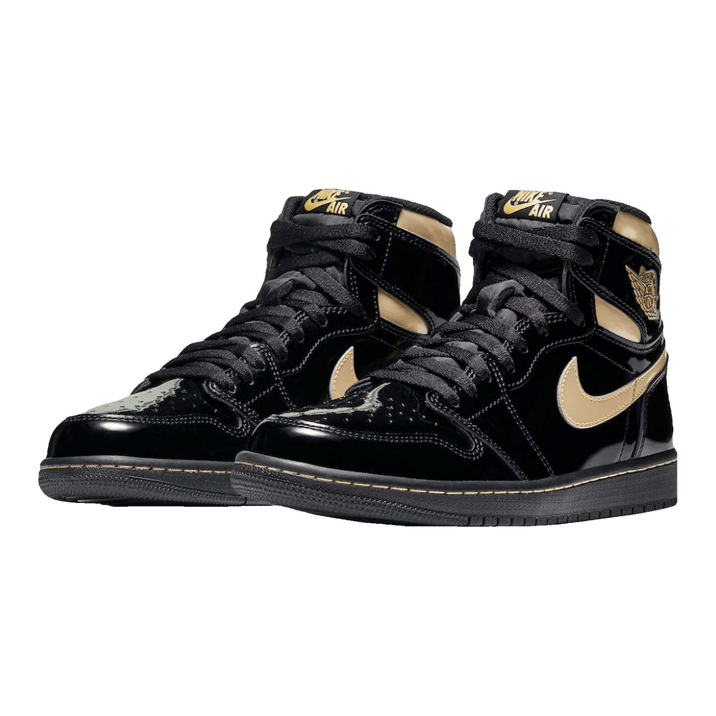 Nike Air Jordan 1 Retro High Black Metallic Gold (2020) (GS) Side