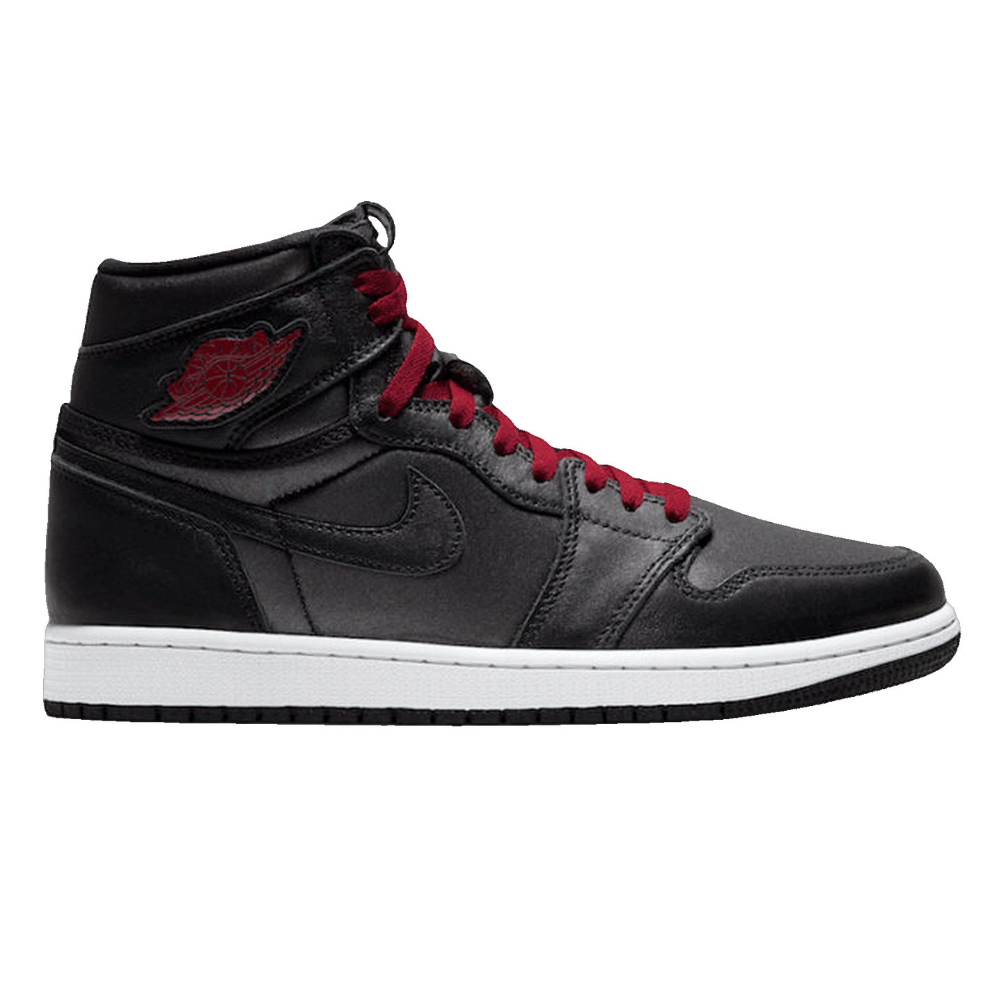 Nike Air Jordan 1 Retro High Black Satin Gym Red