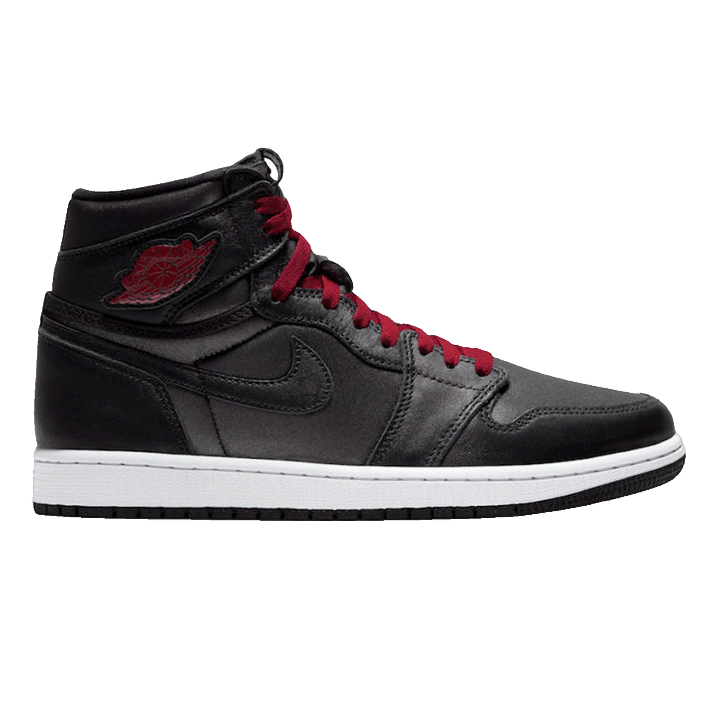 Nike Air Jordan 1 Retro High Black Satin Gym Red Black (GS)