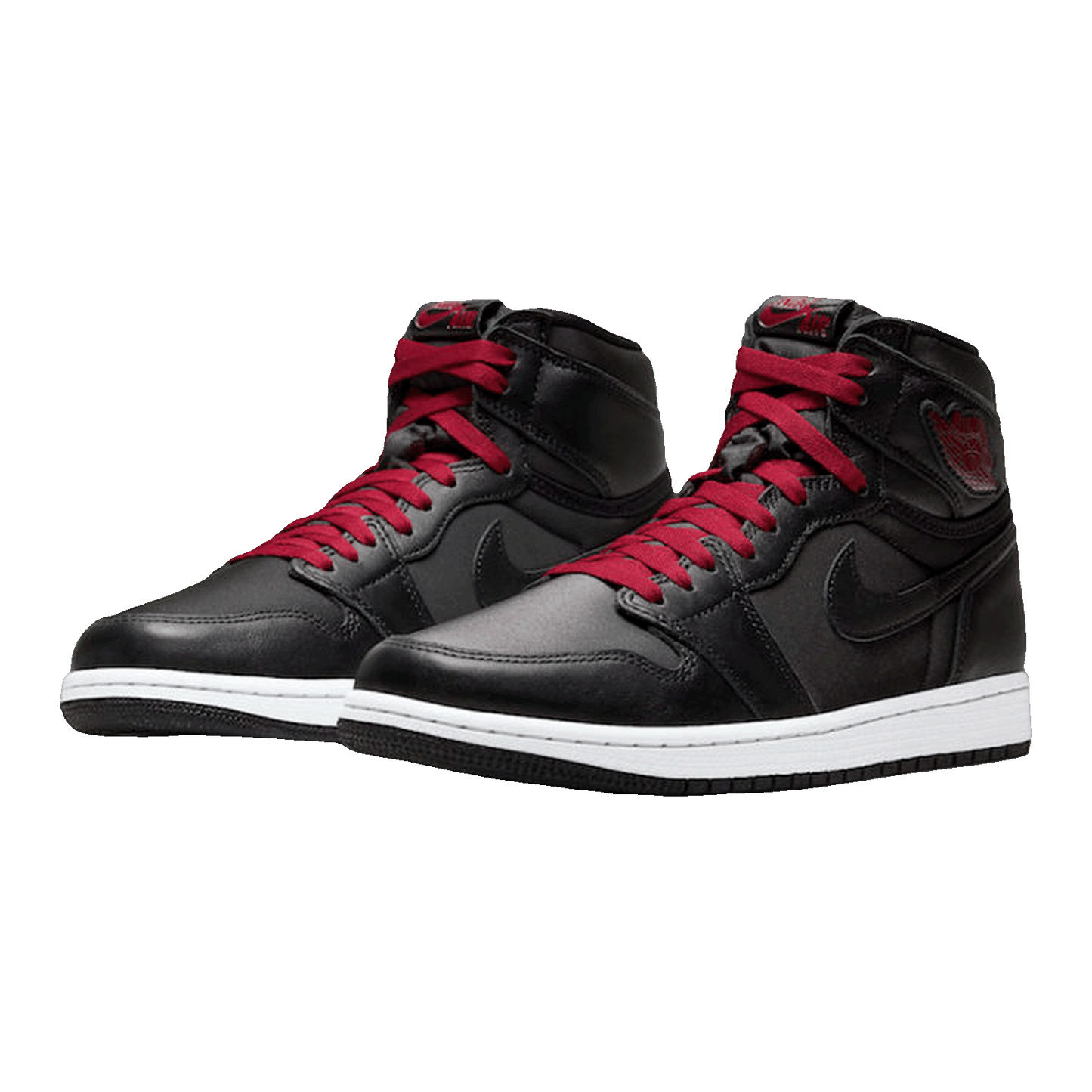Nike Air Jordan 1 Retro High Black Satin Gym Red Black (GS) Side
