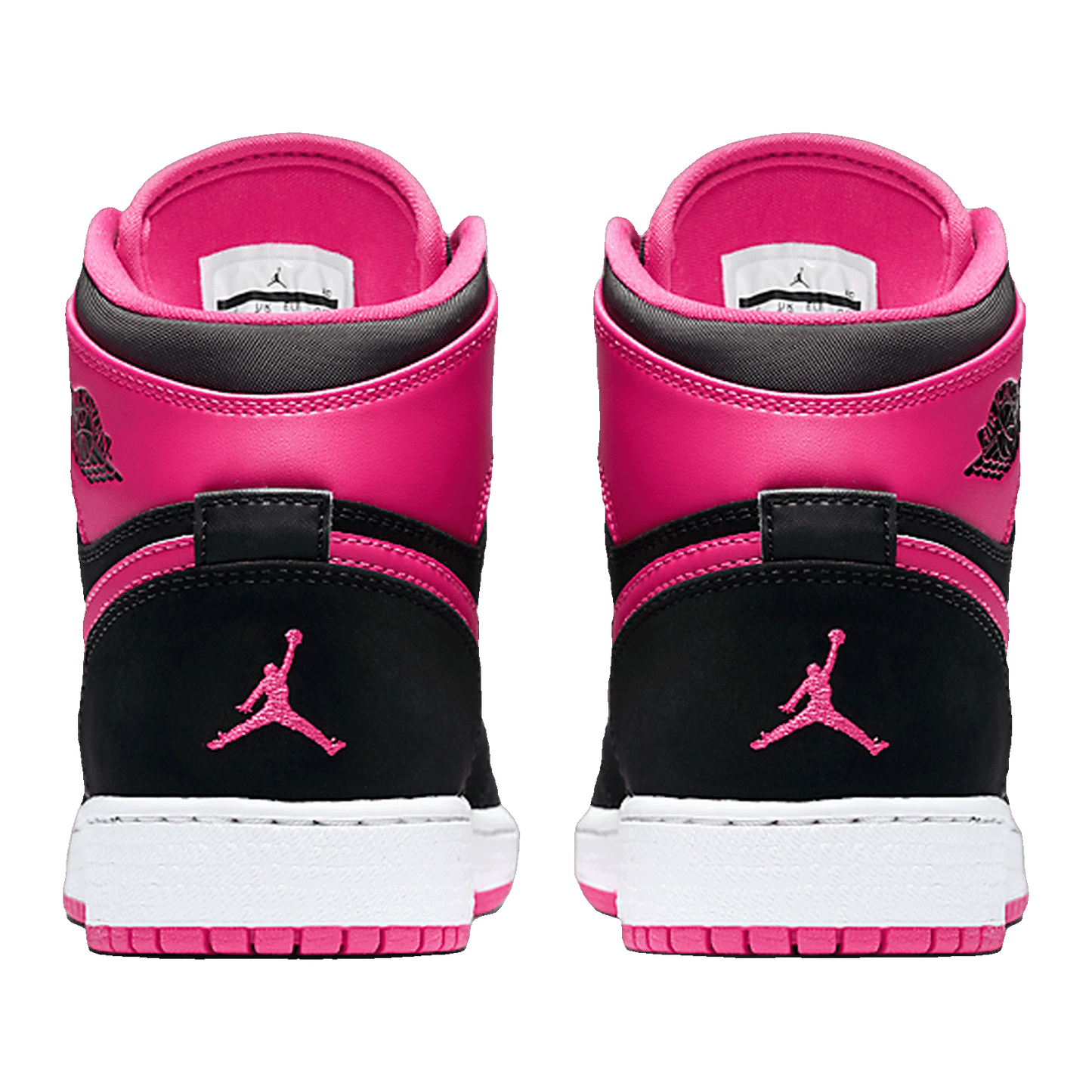 Nike Air Jordan 1 Retro High Black Vivid Pink (GS) Back