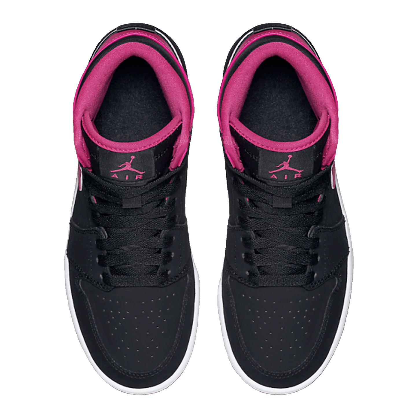 Nike Air Jordan 1 Retro High Black Vivid Pink (GS) Oben