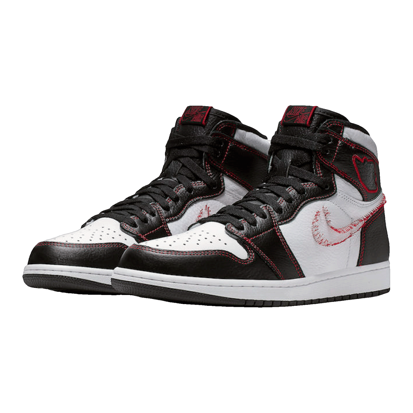 Nike Air Jordan 1 Retro High Defiant White Black Gym Red Side