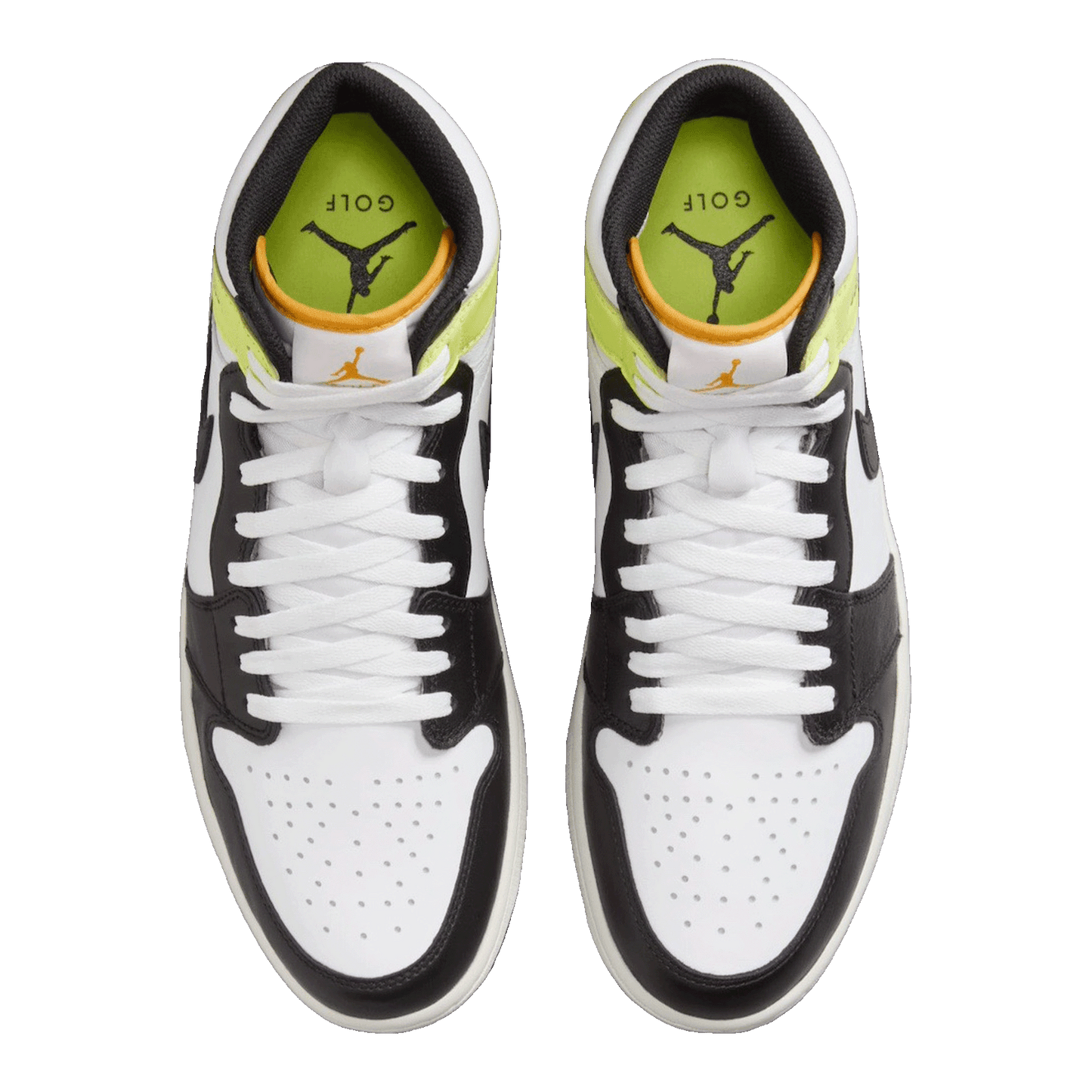 Nike Air Jordan 1 Retro High Golf White University Gold Volt Black Oben