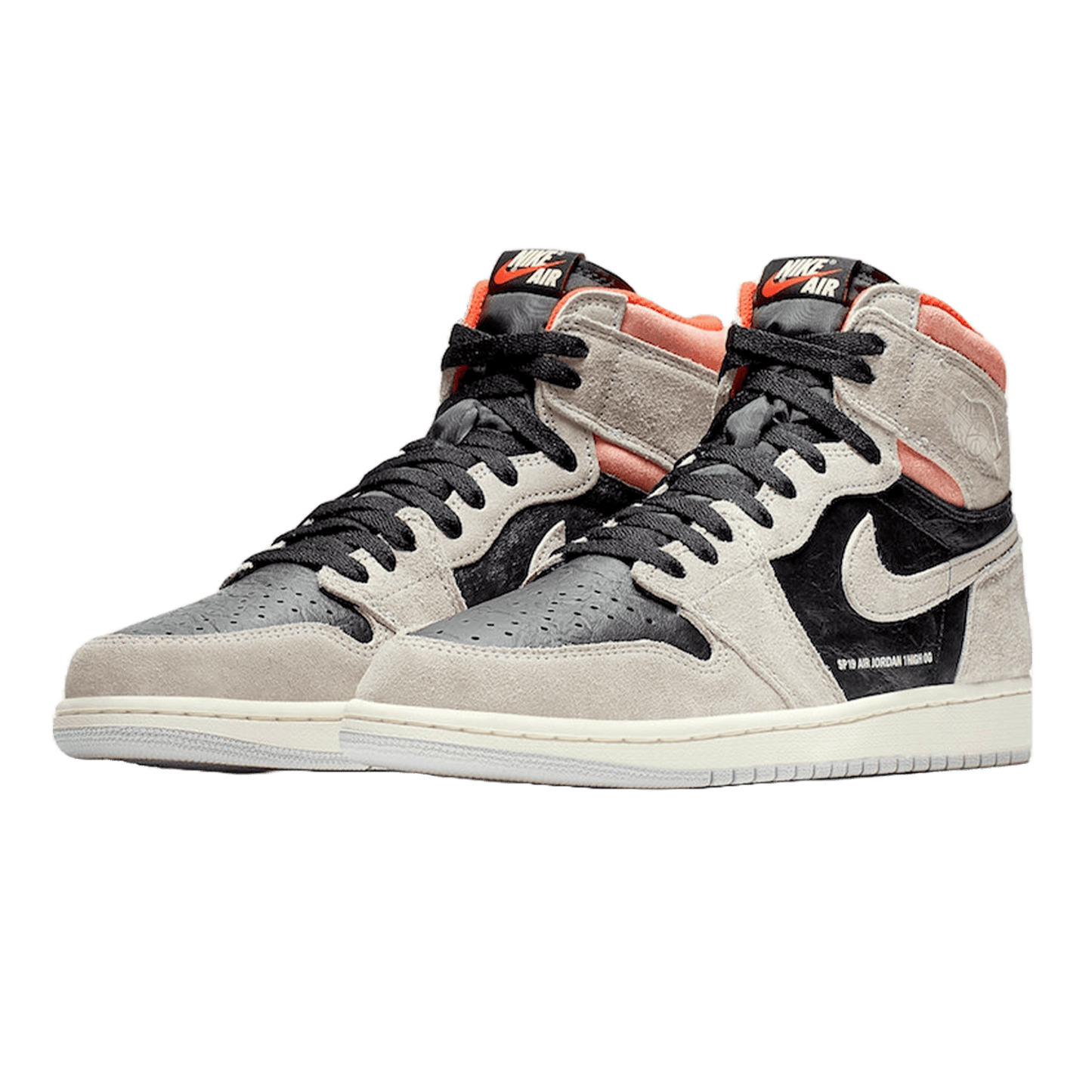 Nike Air Jordan 1 Retro High Neutral Grey Hyper Crimson Side