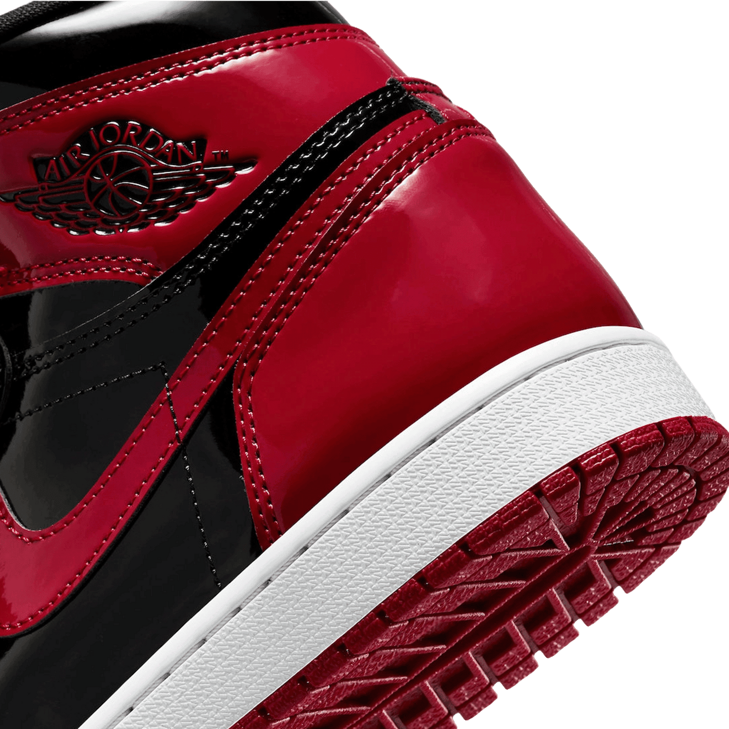 Nike Air Jordan 1 Retro High OG Patent Bred (GS) Detail