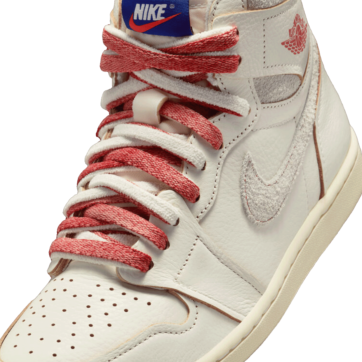 Nike Air Jordan 1 Retro High Rare Air Sail Cinnabar (W) Tongue