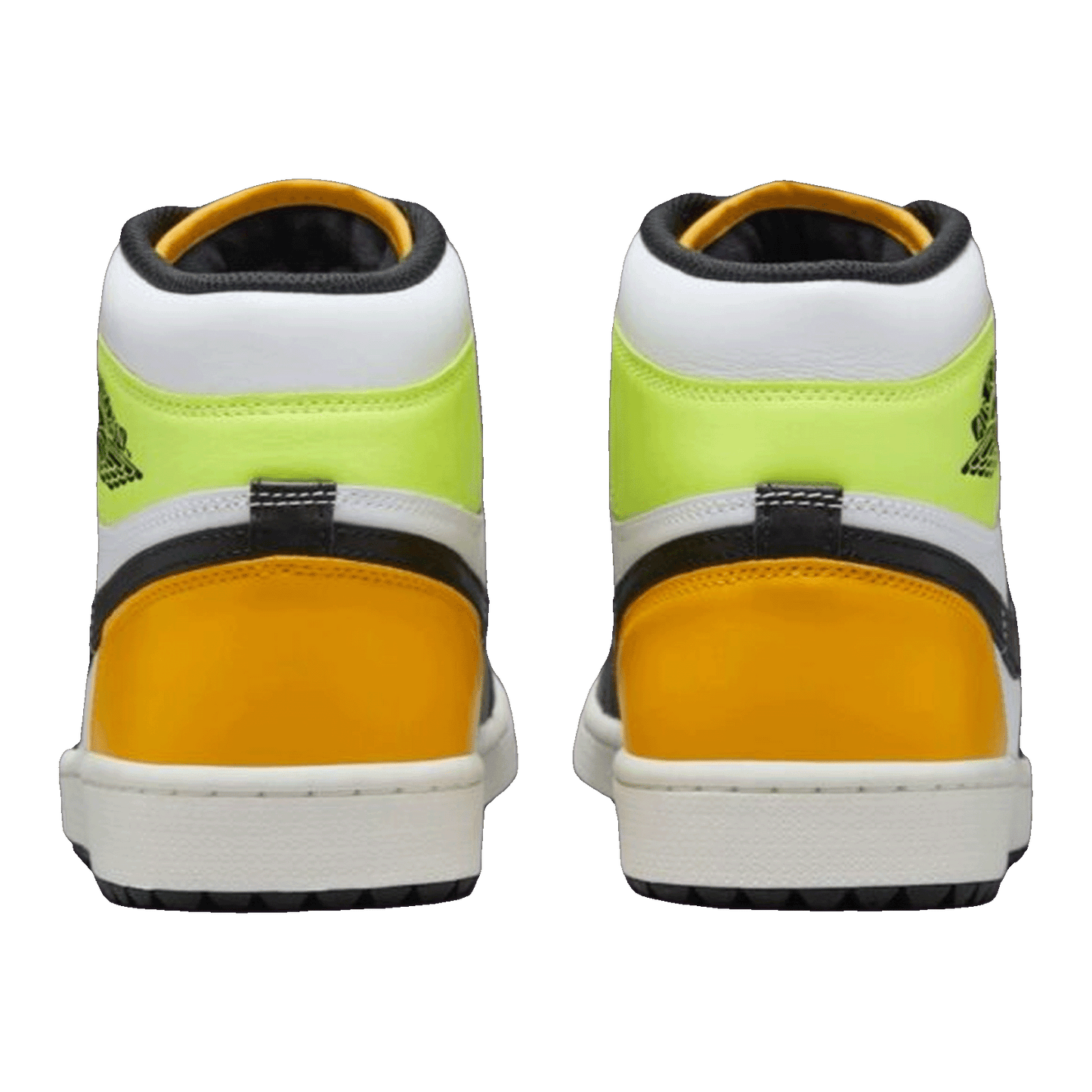 Nike Air Jordan 1 Retro High White Black Volt University Gold (GS) Back