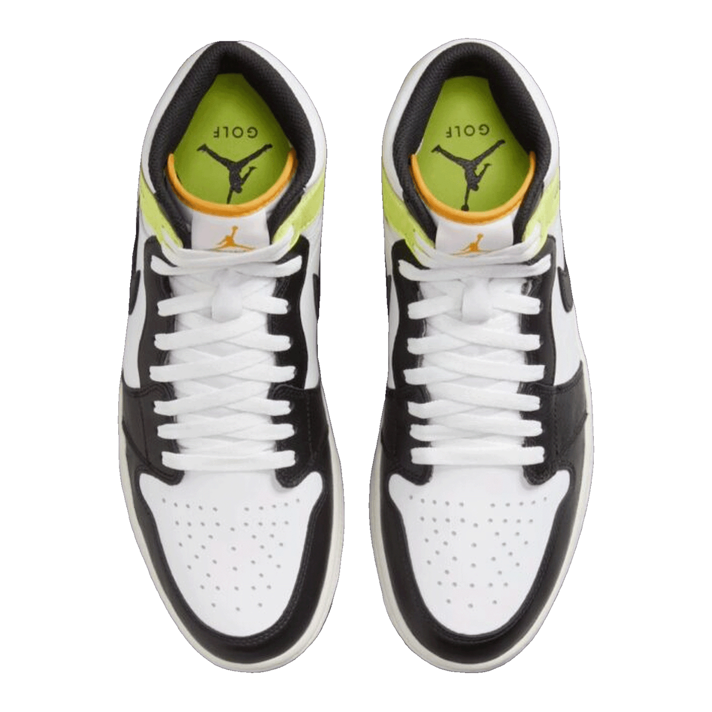 Nike Air Jordan 1 Retro High White Black Volt University Gold (GS) Oben