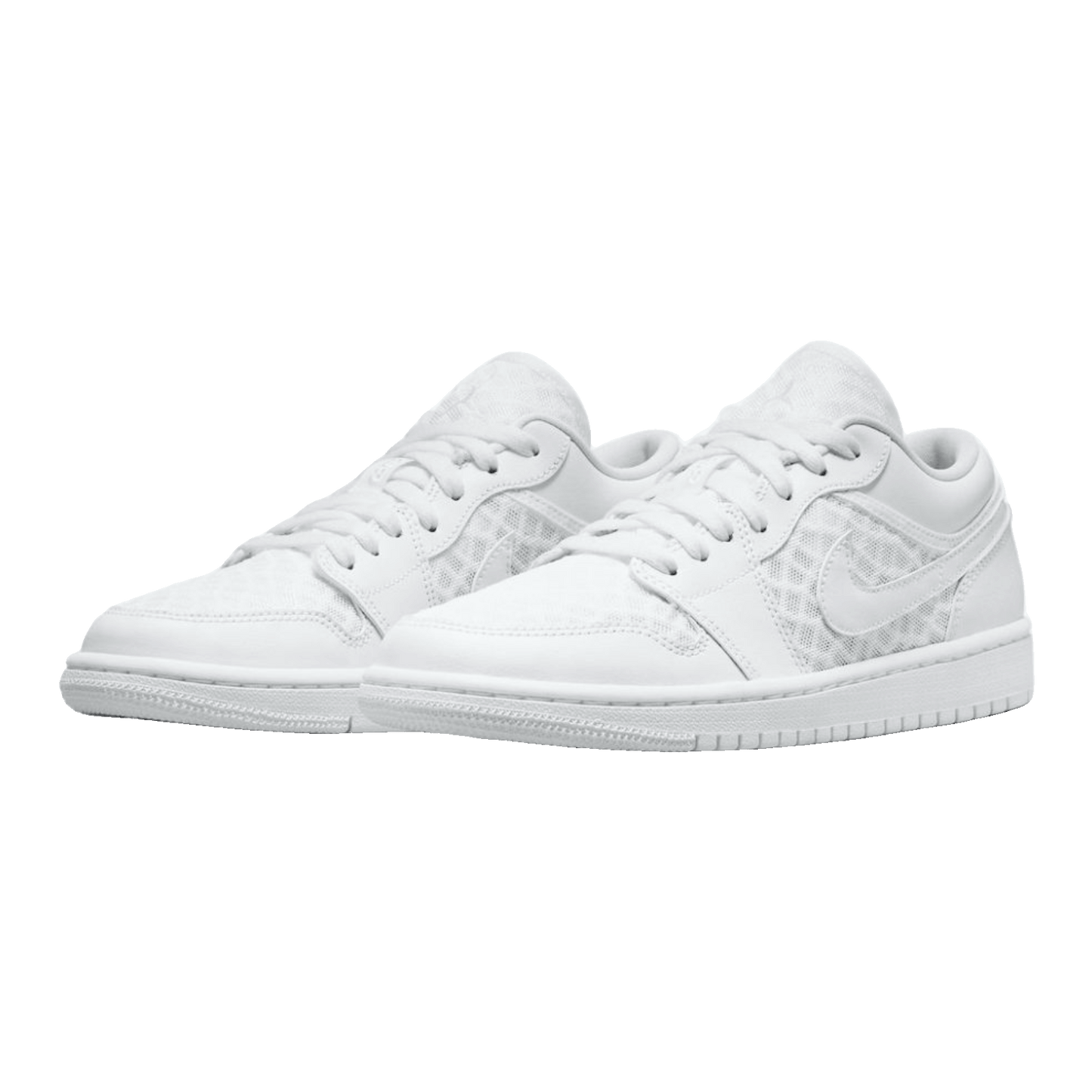 Nike Air Jordan 1 Retro Low Breathe Triple White (W) Side