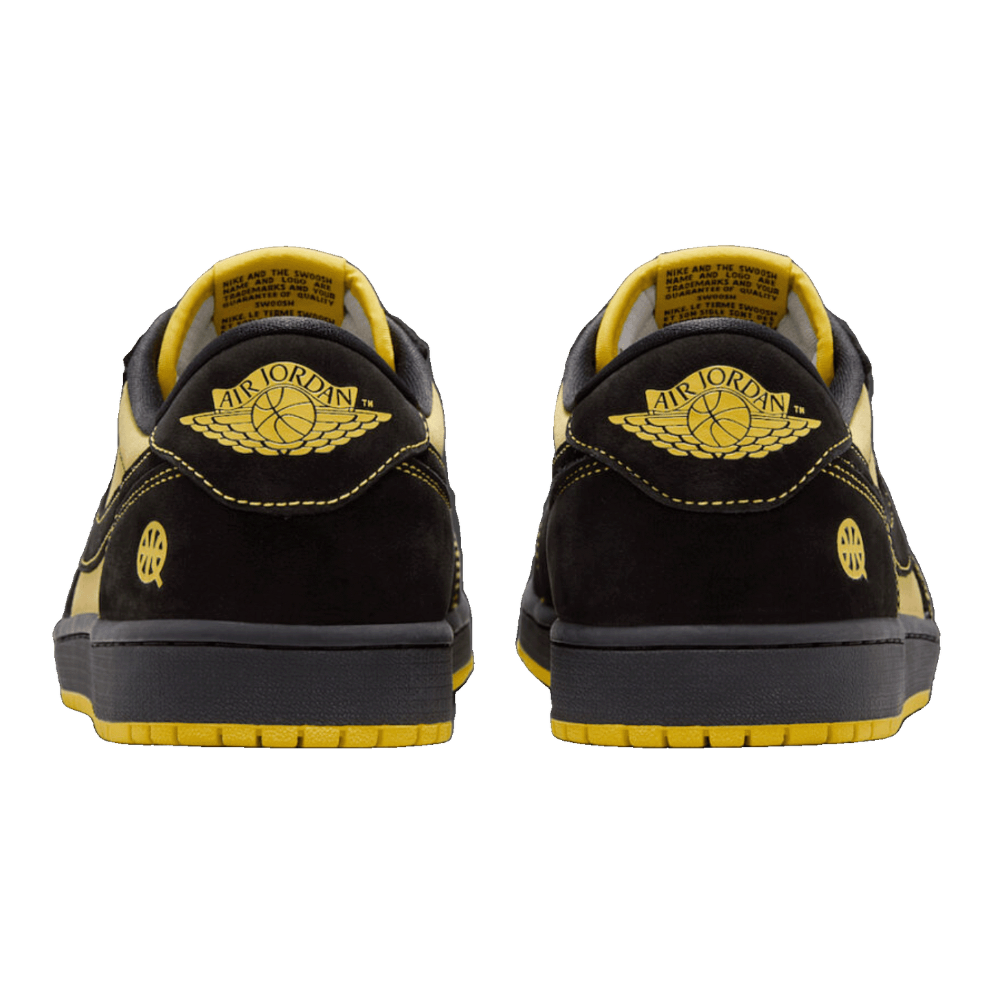 Nike Air Jordan 1 Retro Low OG Quai 54 Black Tour Yellow Red Back