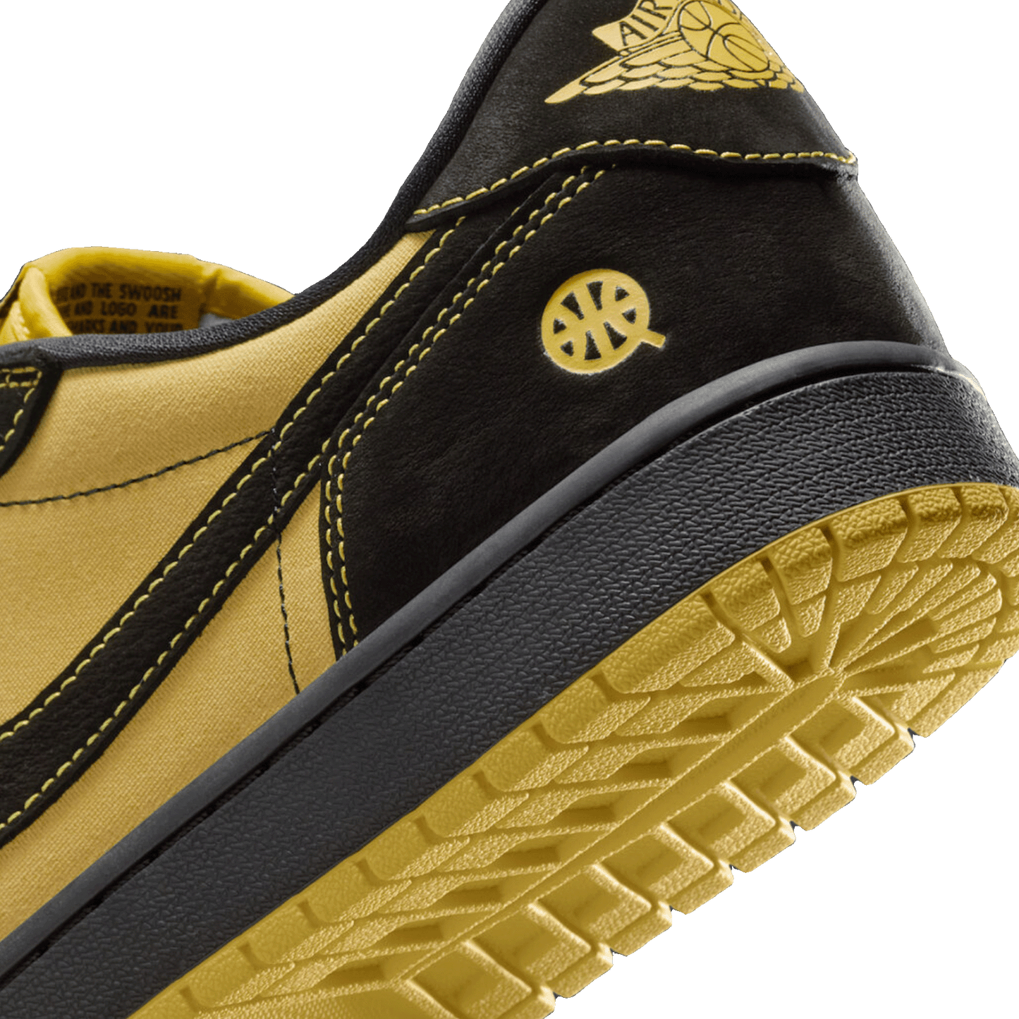 Nike Air Jordan 1 Retro Low OG Quai 54 Black Tour Yellow Red Detail