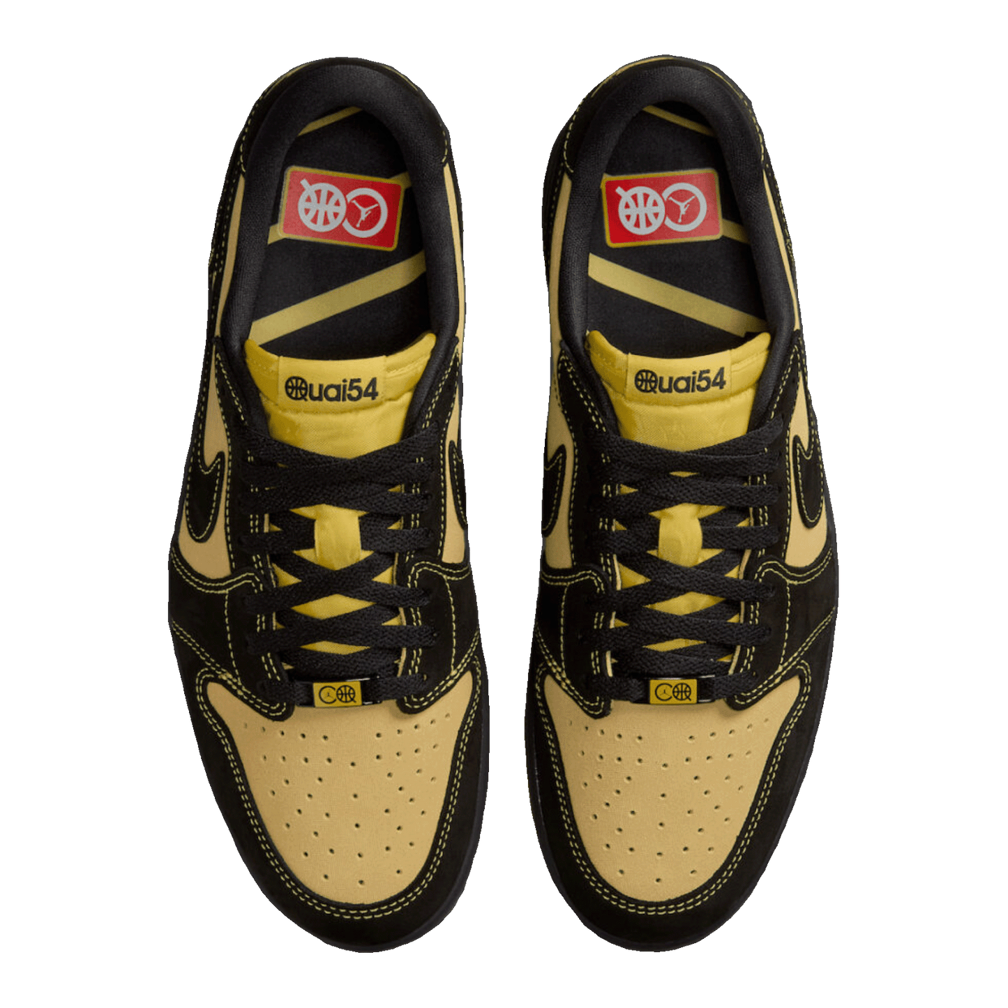Nike Air Jordan 1 Retro Low OG Quai 54 Black Tour Yellow Red Oben