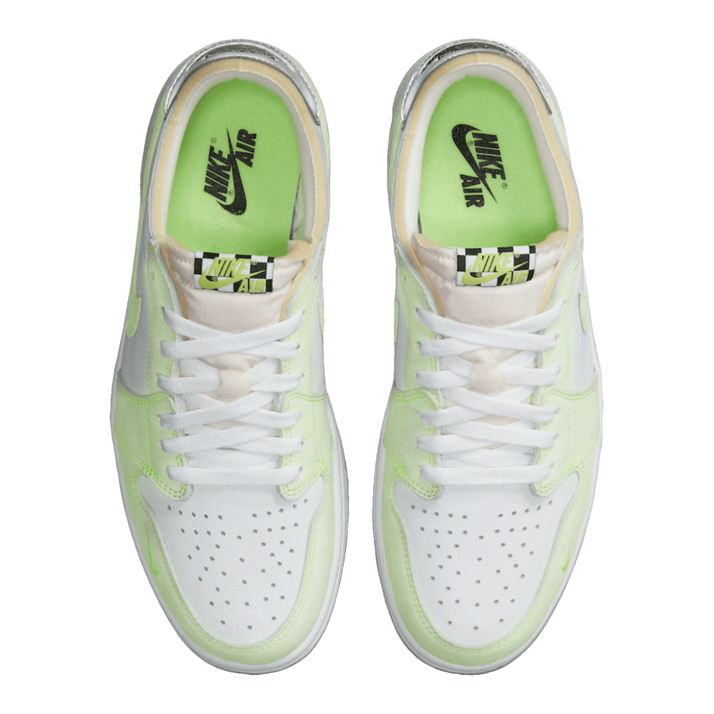 Nike Air Jordan 1 Retro Low White Ghost Green Black Oben