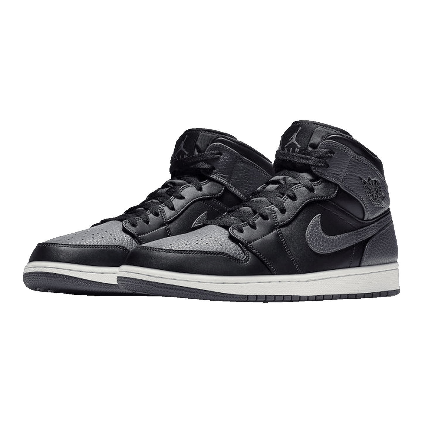 Nike Air Jordan 1 Retro Mid Black Dark Grey Side
