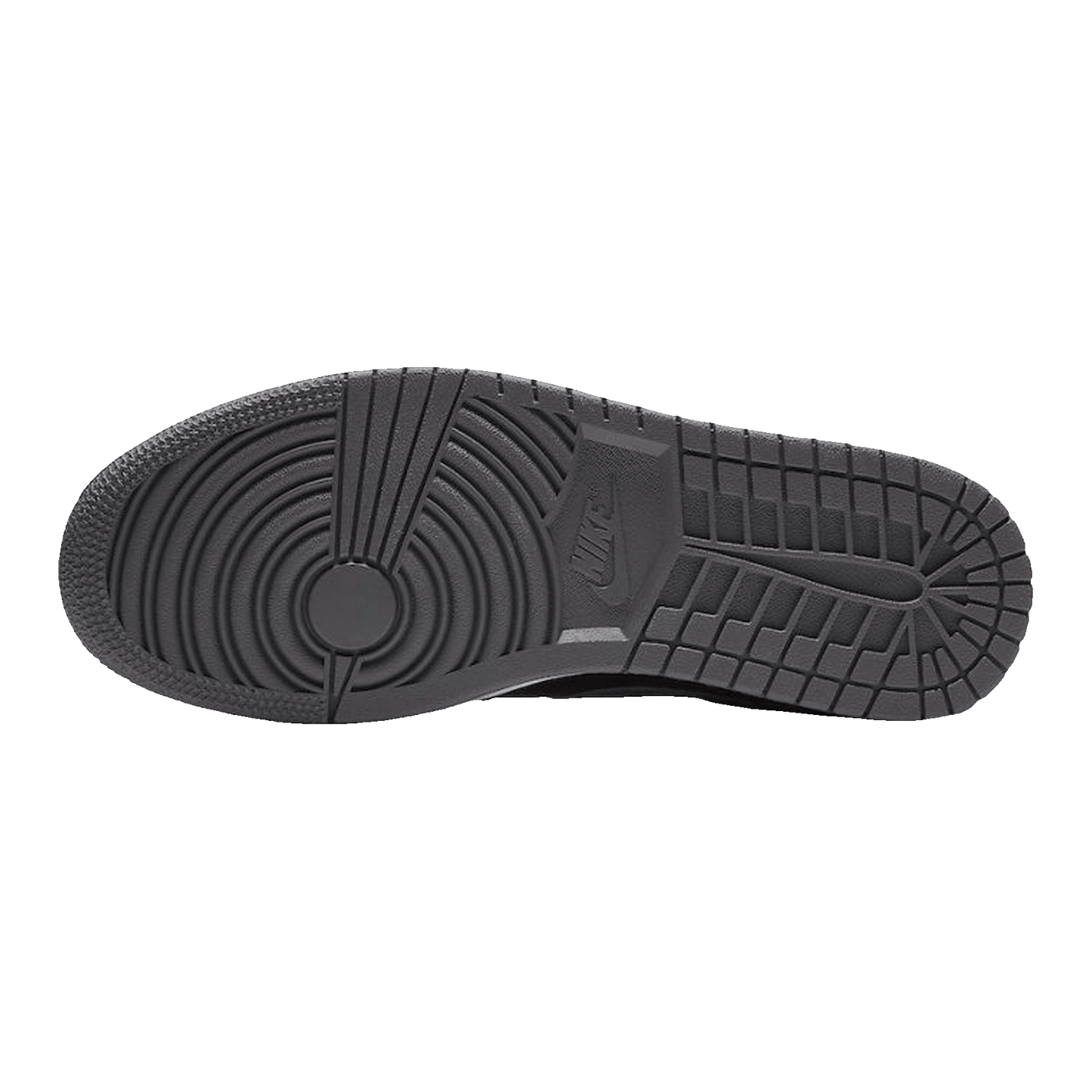 Nike Air Jordan 1 Retro Mid Black Dark Grey Sohle
